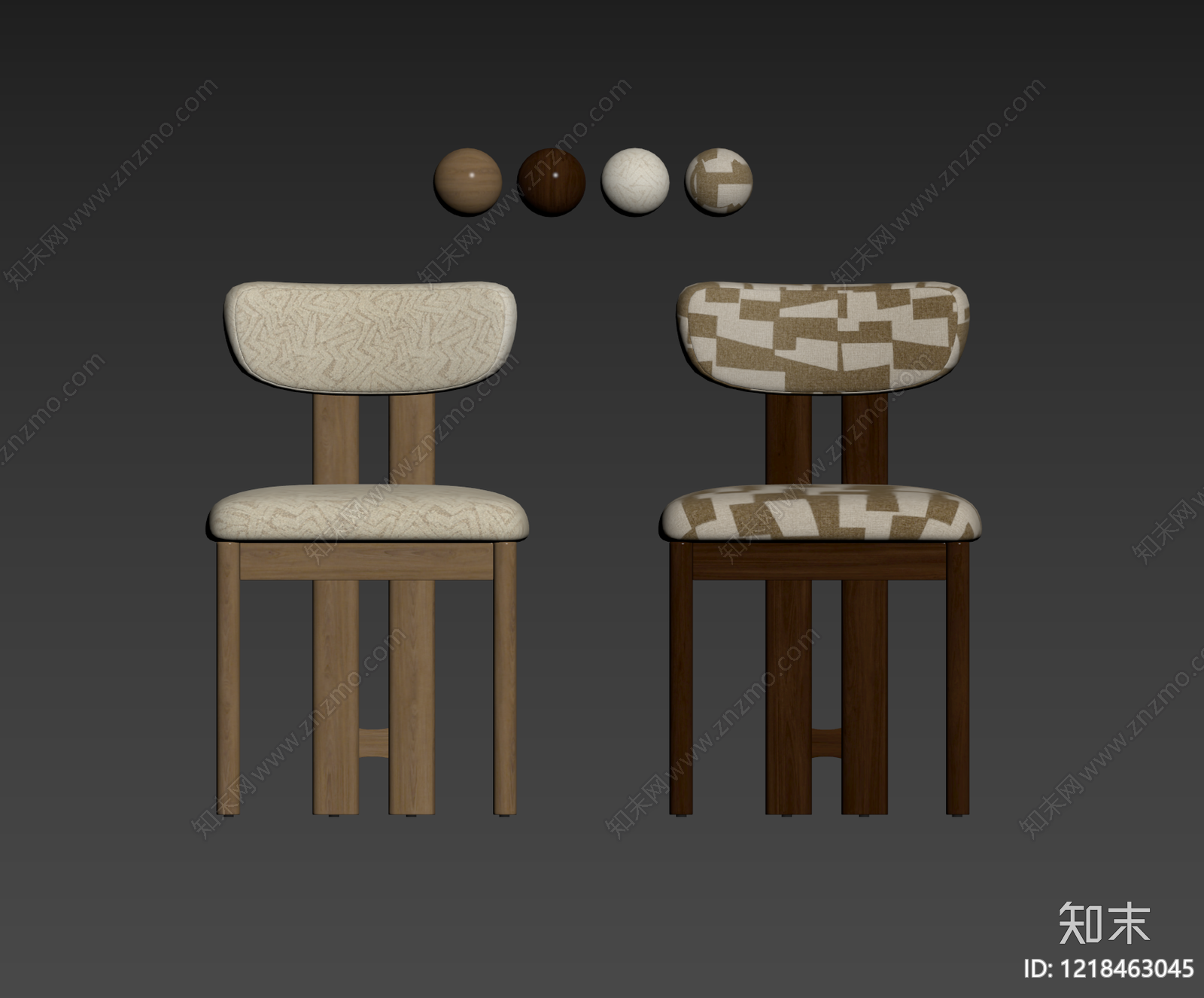 现代简约餐椅3D模型下载【ID:1218463045】