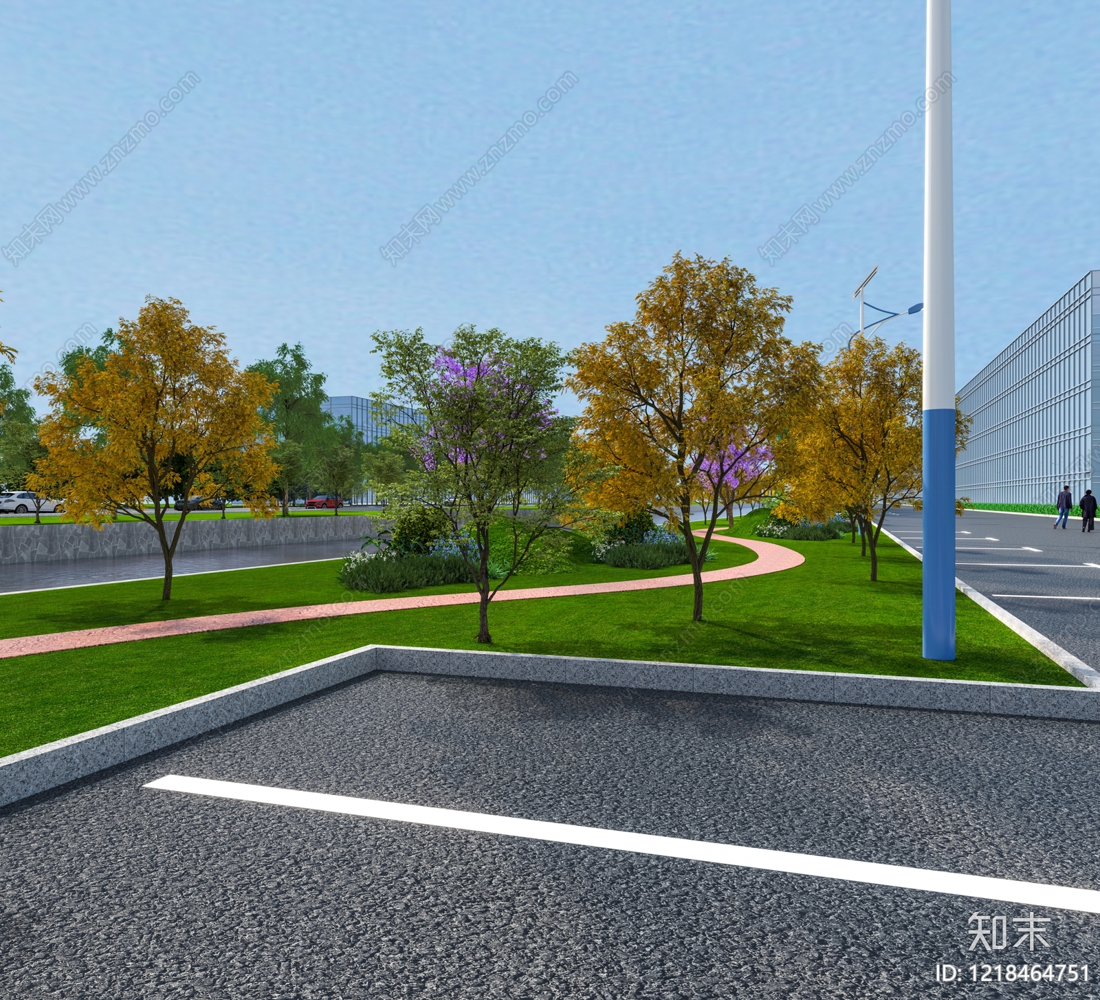 现代主义景观办公园区景观3D模型下载【ID:1218464751】