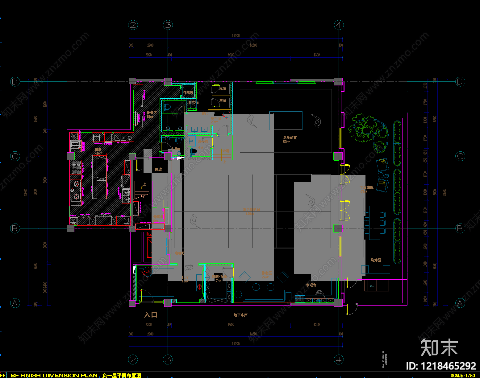 会所cad施工图下载【ID:1218465292】