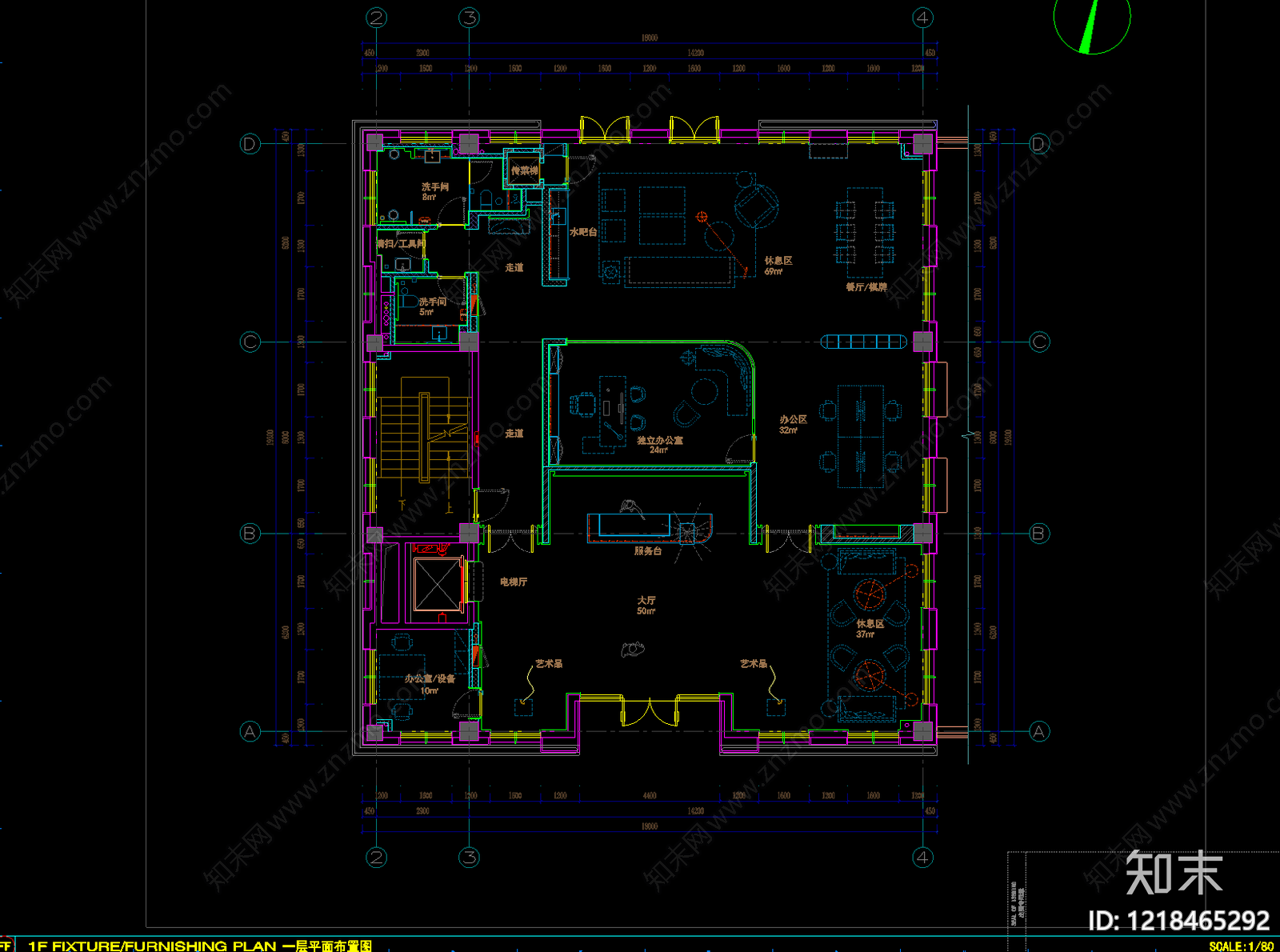 会所cad施工图下载【ID:1218465292】