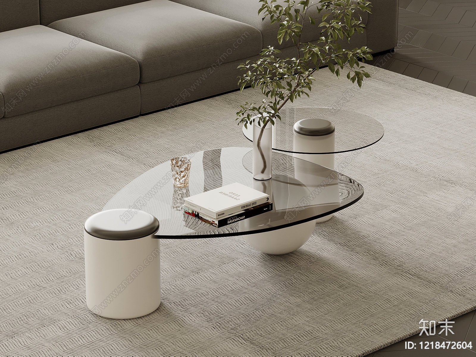 极简茶几3D模型下载【ID:1218472604】