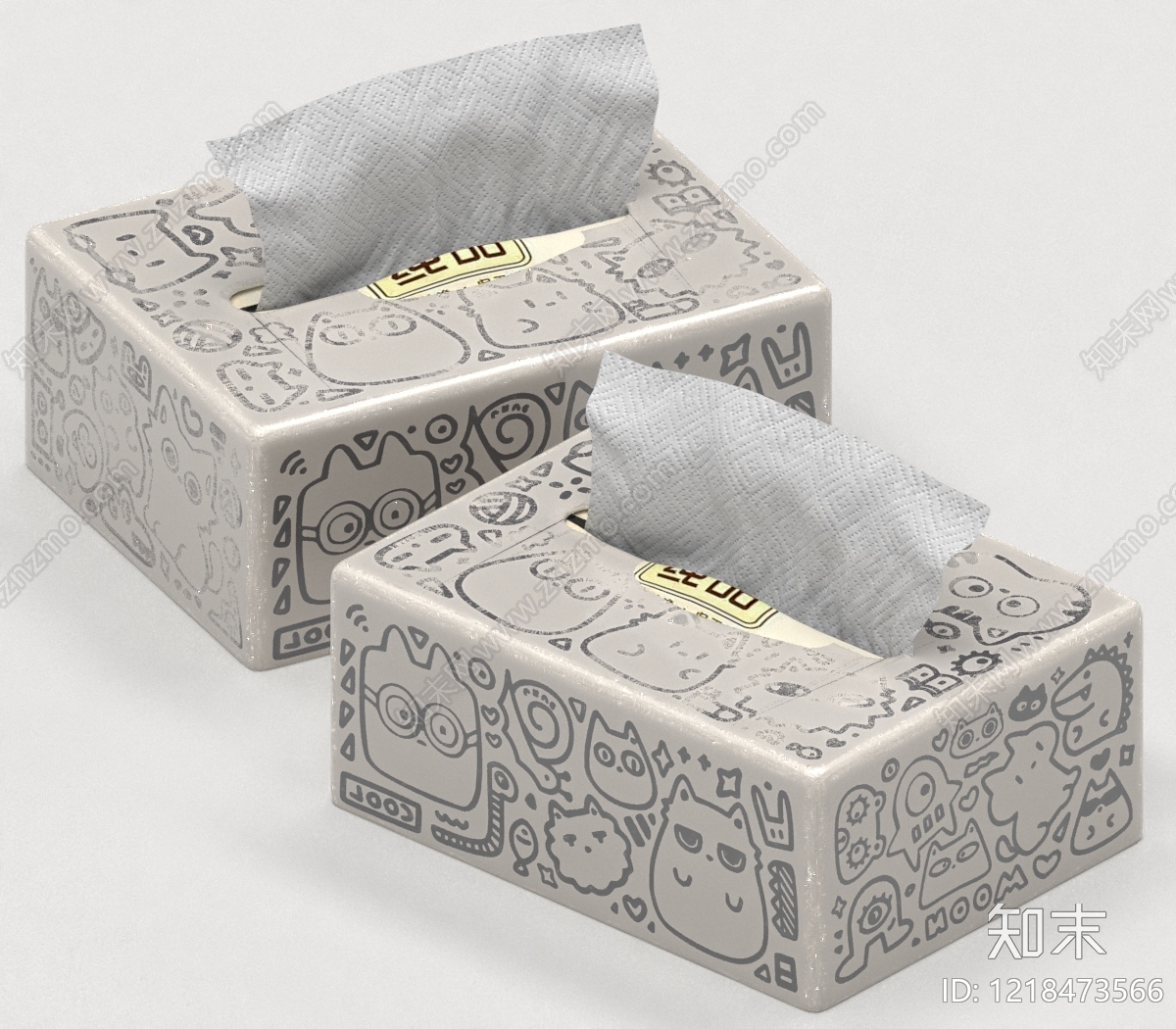 可爱涂鸦风其他生活用品3D模型下载【ID:1218473566】