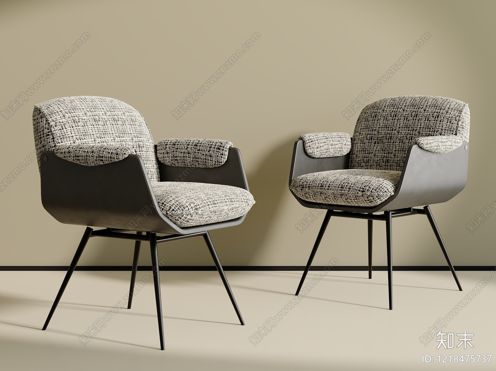 现代简约休闲椅3D模型下载【ID:1218475737】