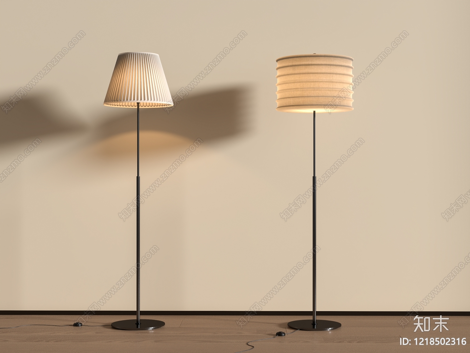 现代简约落地灯3D模型下载【ID:1218502316】