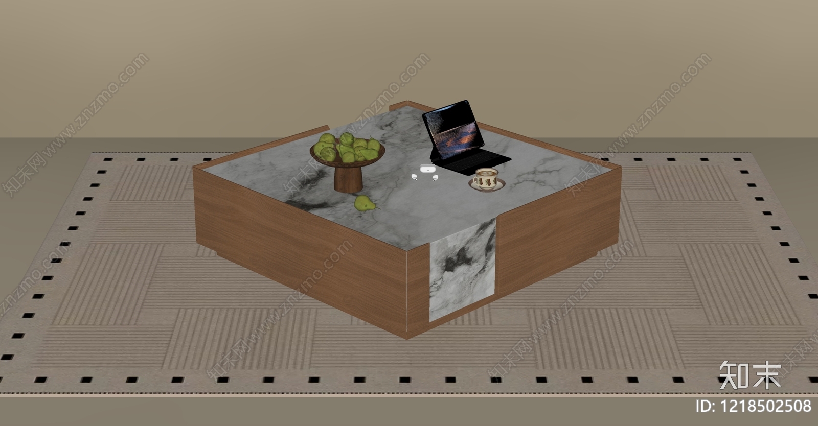 现代简约茶几SU模型下载【ID:1218502508】