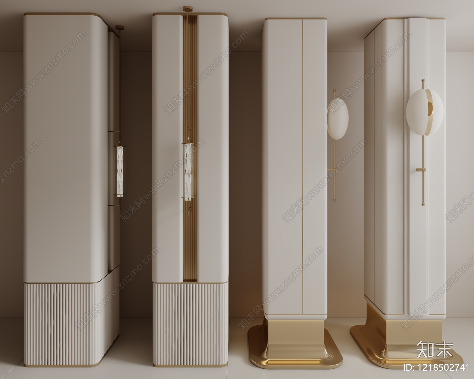 新中式柱子3D模型下载【ID:1218502741】
