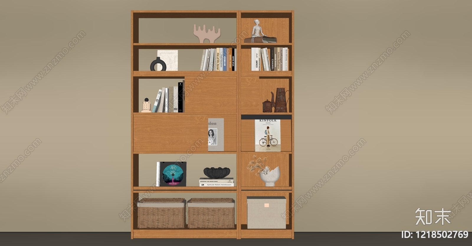 中古风书柜SU模型下载【ID:1218502769】
