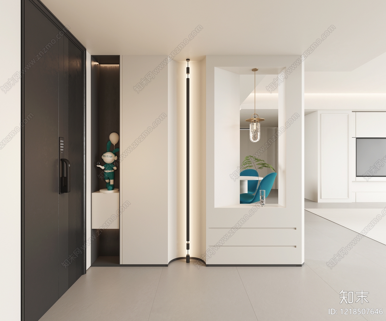 极简玄关3D模型下载【ID:1218507646】