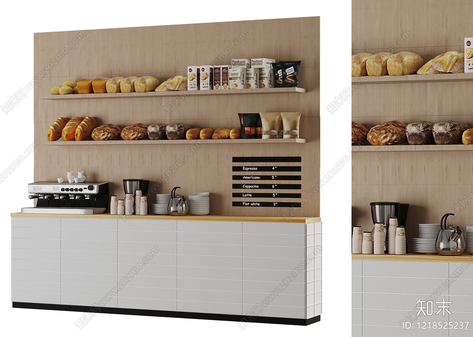 现代简约甜品面包店3D模型下载【ID:1218525237】