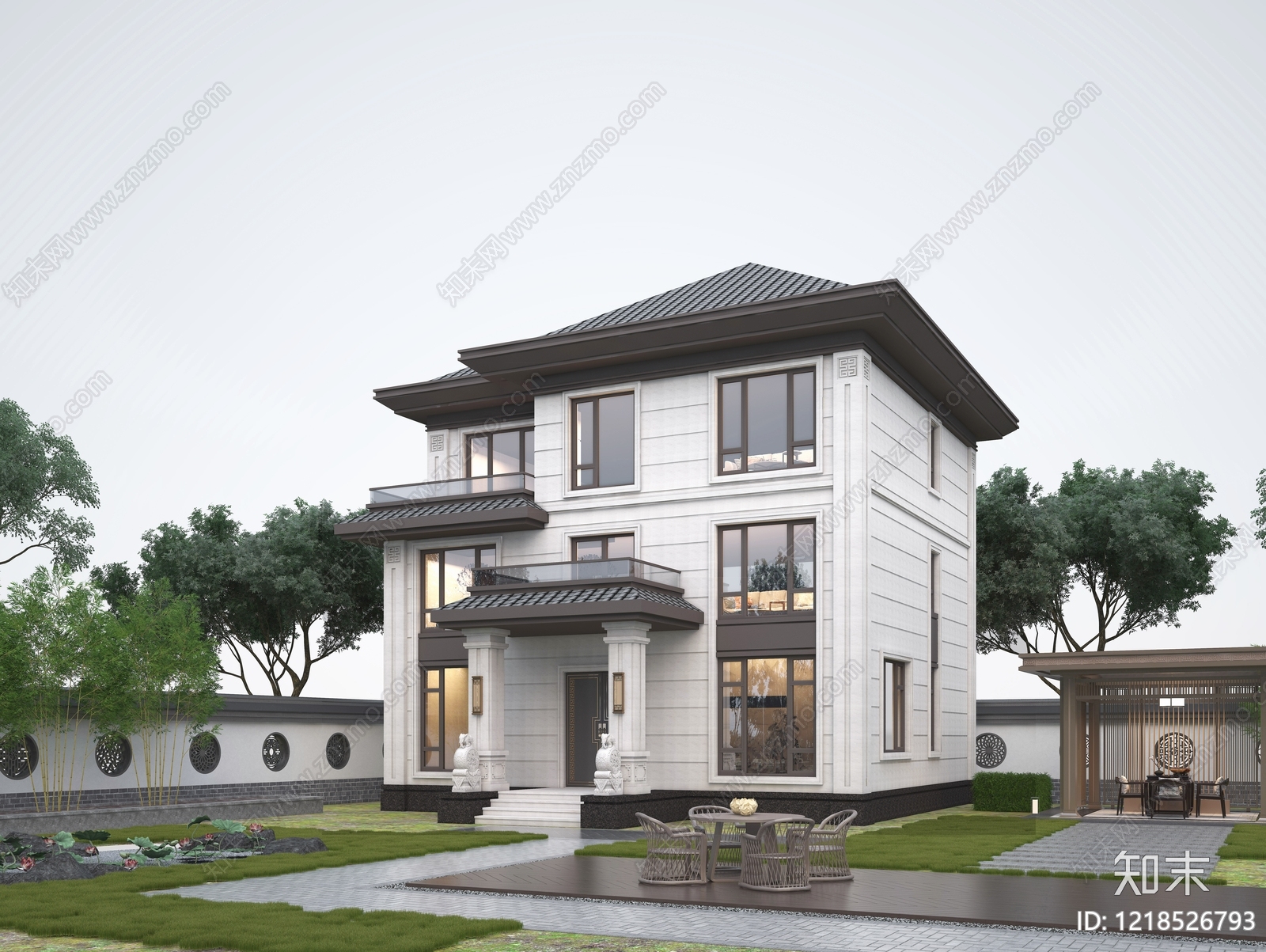 别墅建筑cad施工图下载【ID:1218526793】