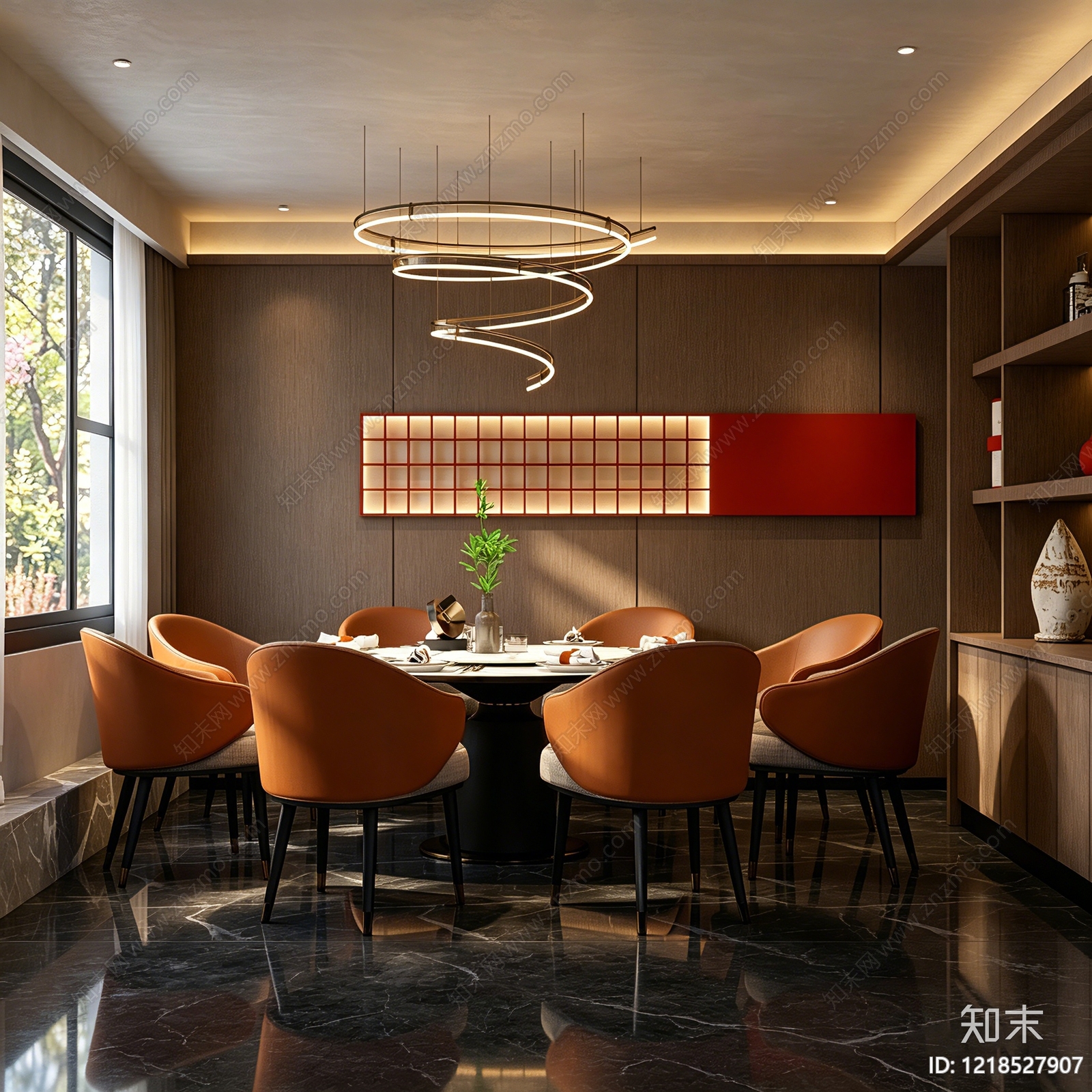 新中式包厢SU模型下载【ID:1218527907】