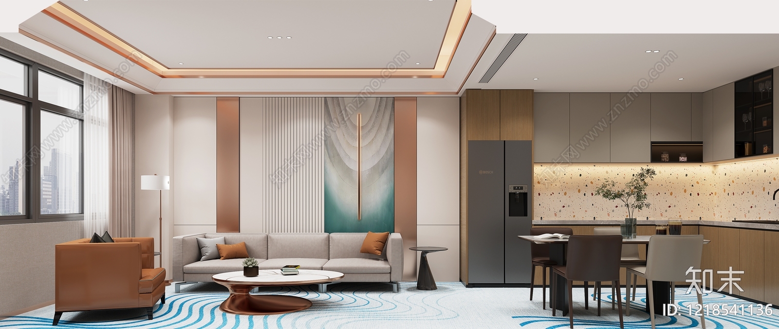 现代简约酒店客房3D模型下载【ID:1218541136】