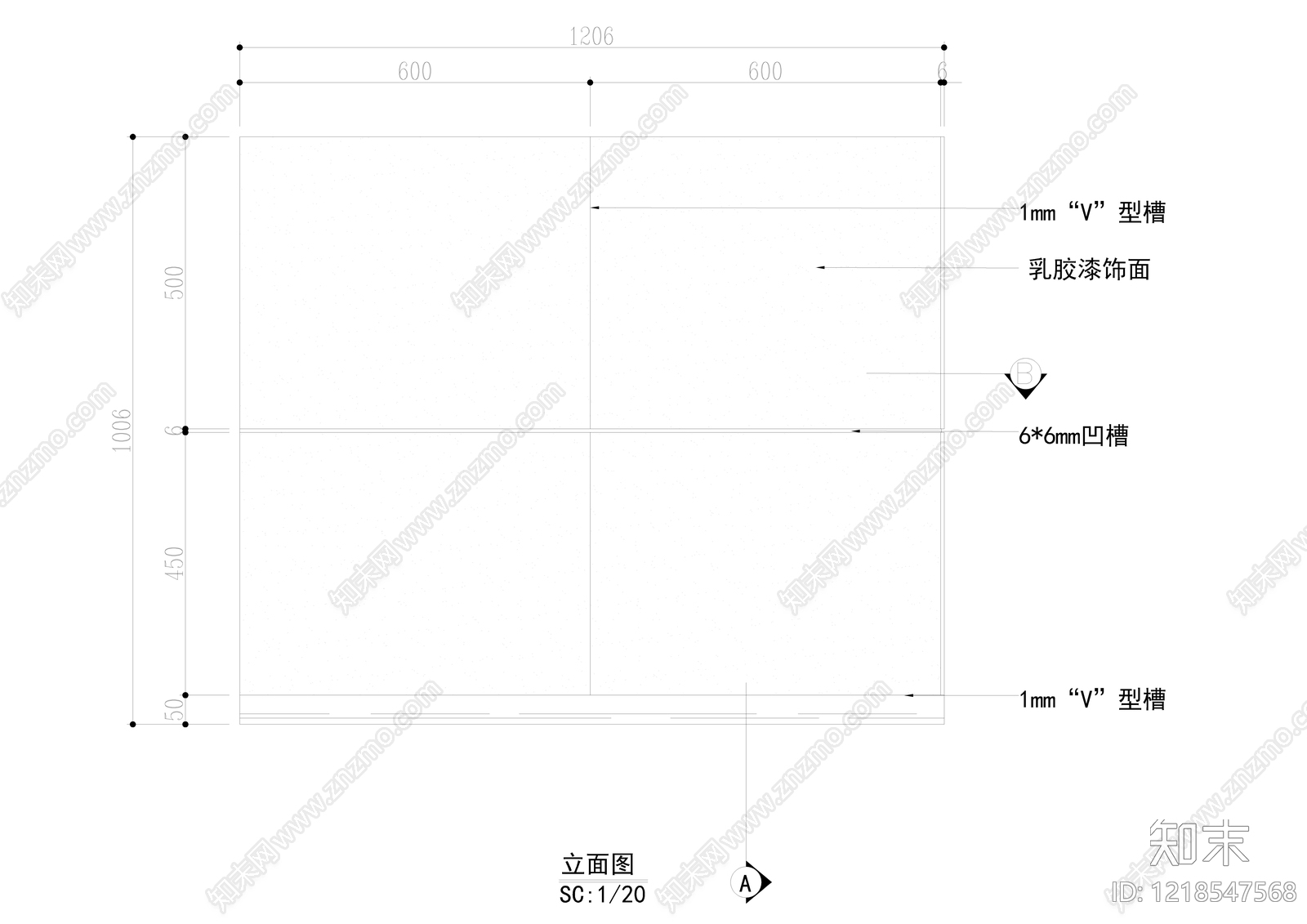 墙面节点cad施工图下载【ID:1218547568】
