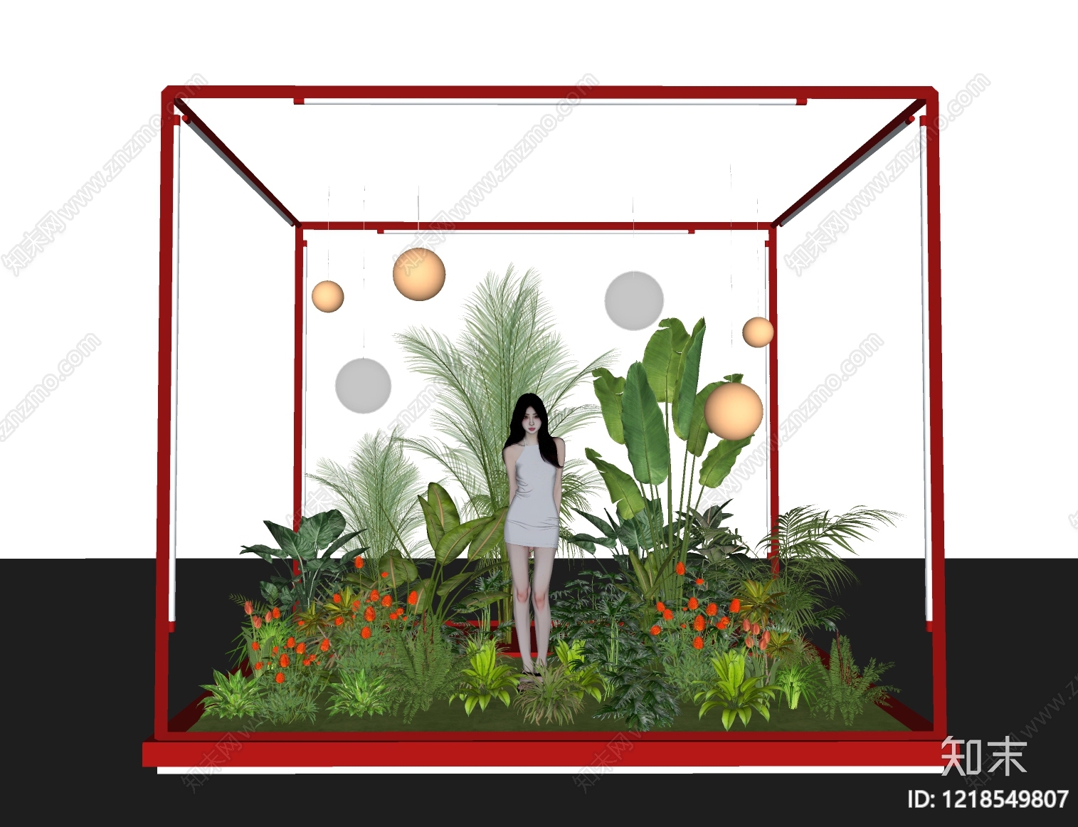 现代装置艺术风其他商业美陈SU模型下载【ID:1218549807】