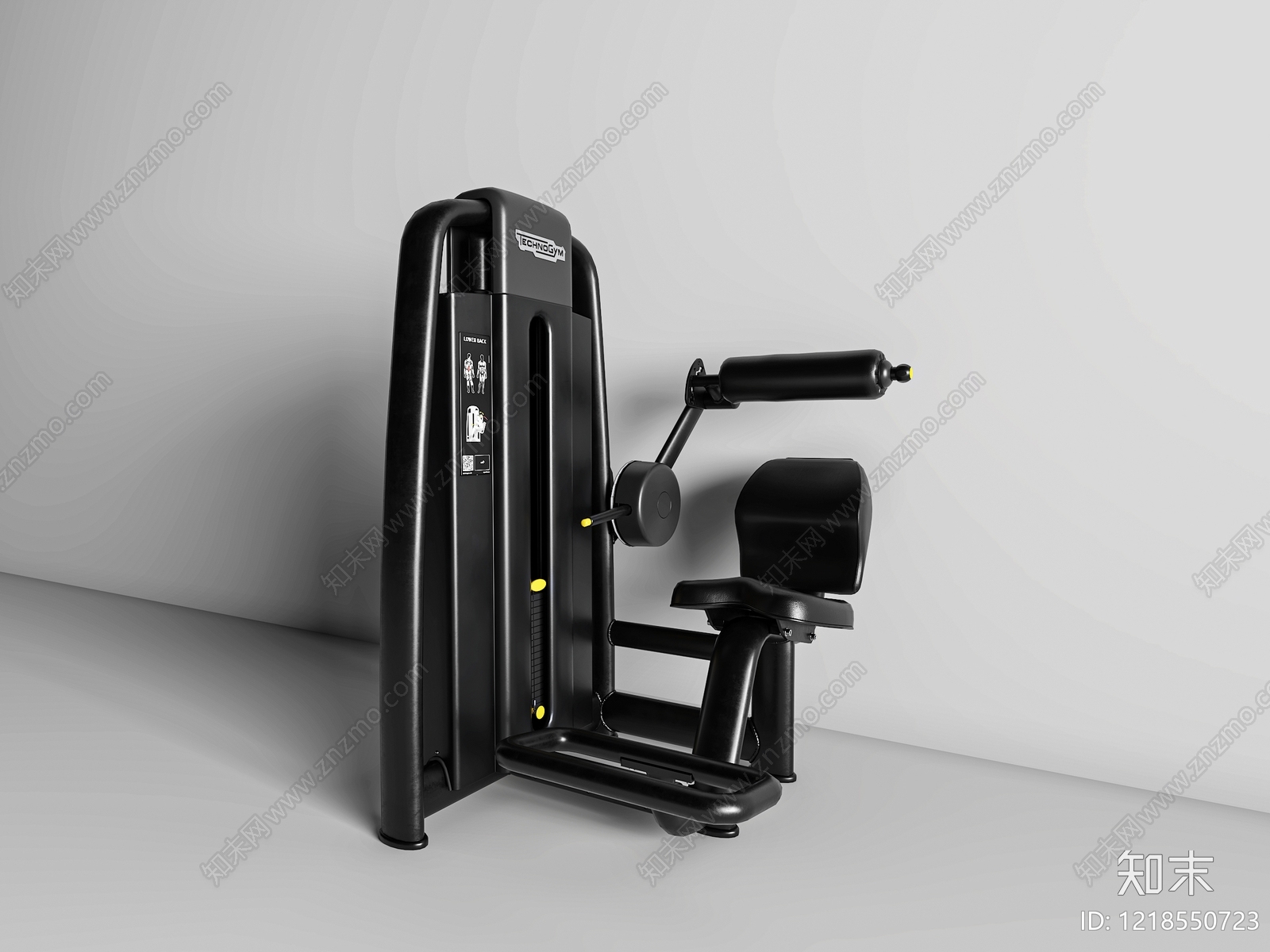 极简健身器材3D模型渲染效果图