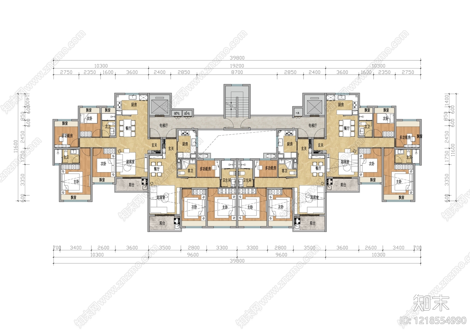 住宅楼建筑cad施工图下载【ID:1218554990】