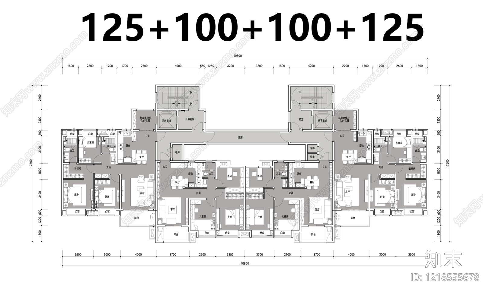 住宅楼建筑cad施工图下载【ID:1218555678】