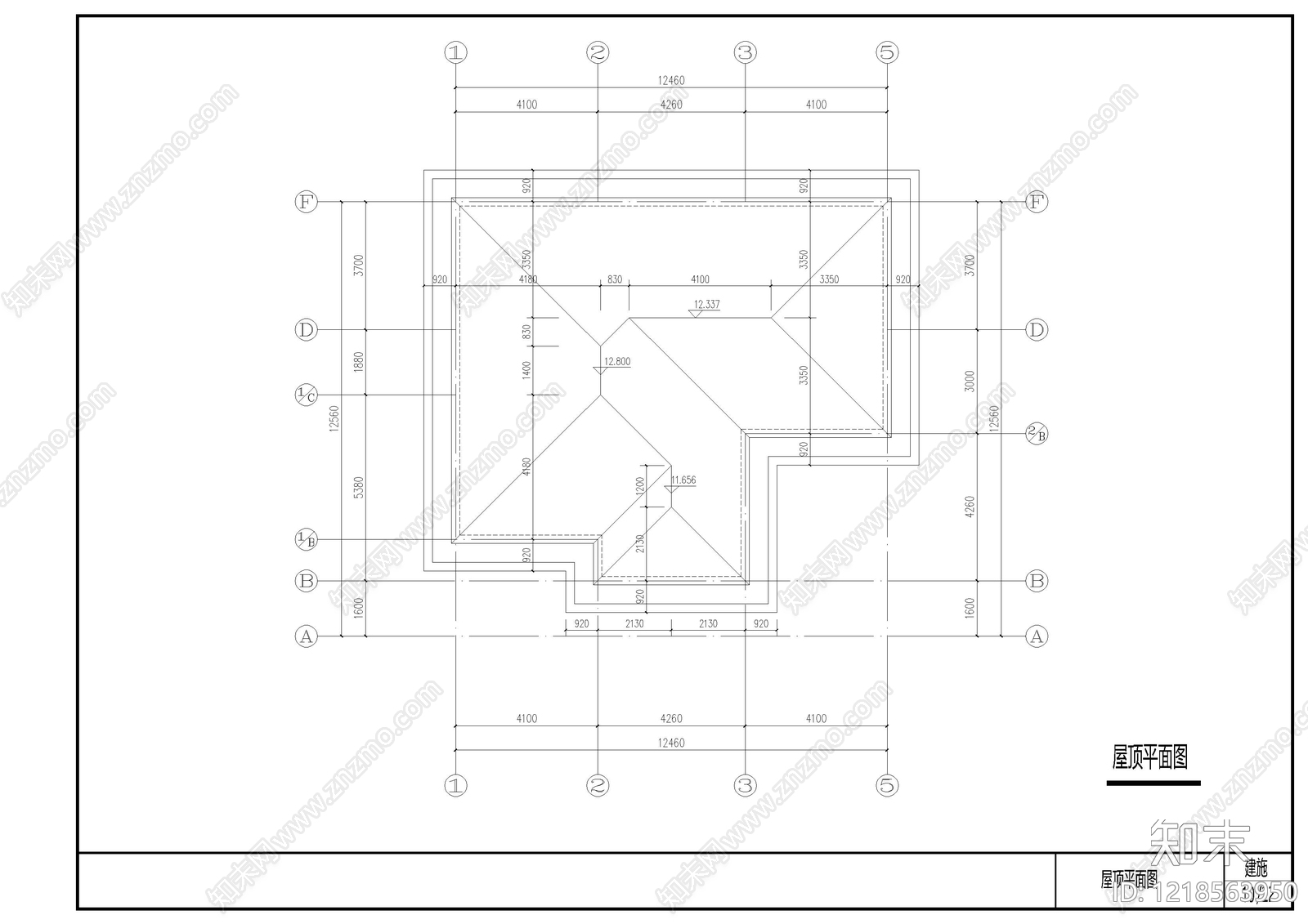 别墅建筑cad施工图下载【ID:1218563950】