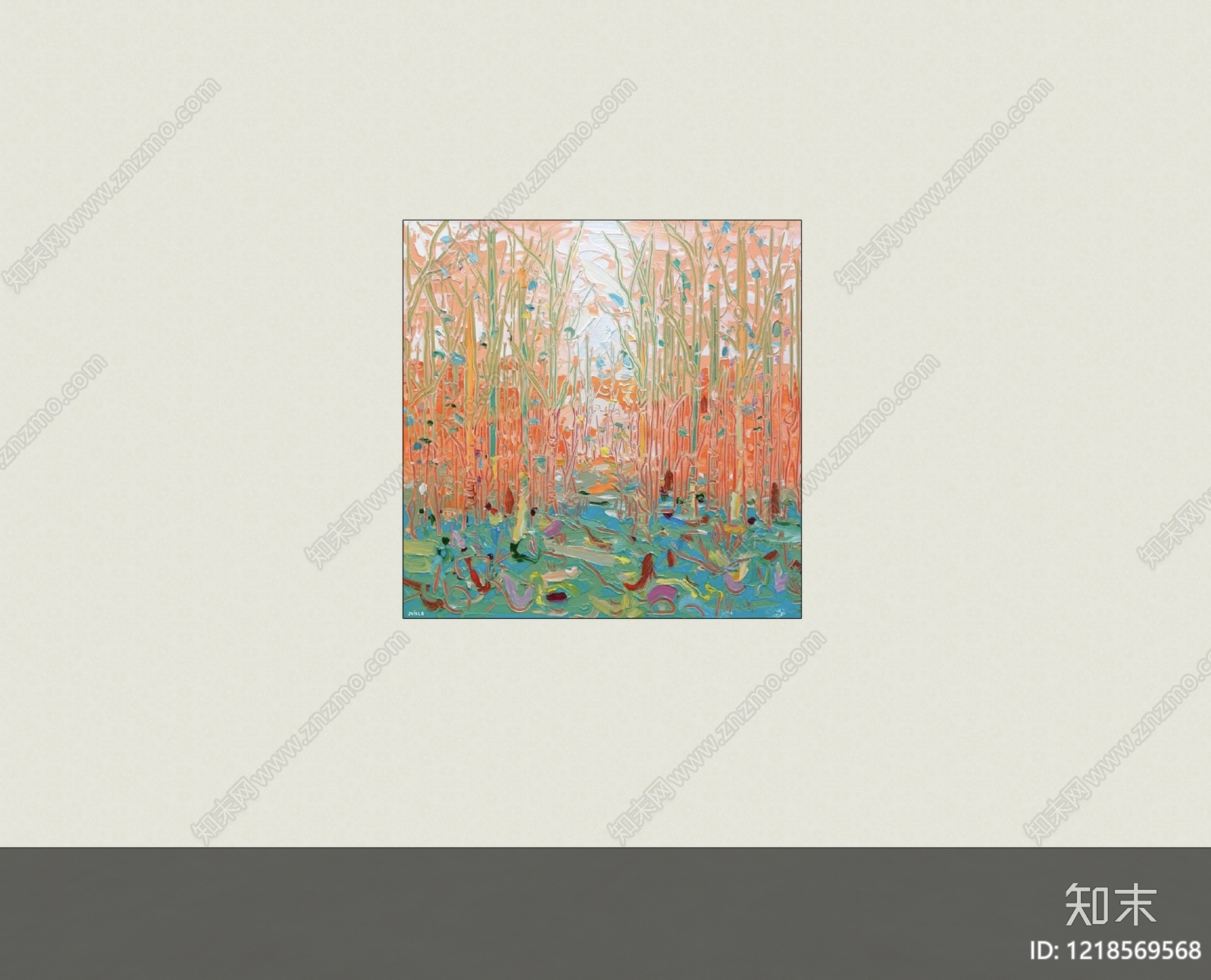 奶油风挂画SU模型下载【ID:1218569568】