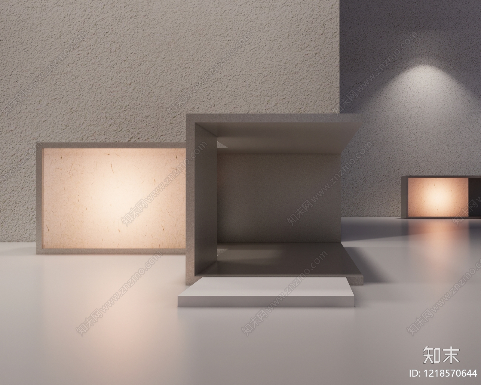 极简台灯SU模型下载【ID:1218570644】