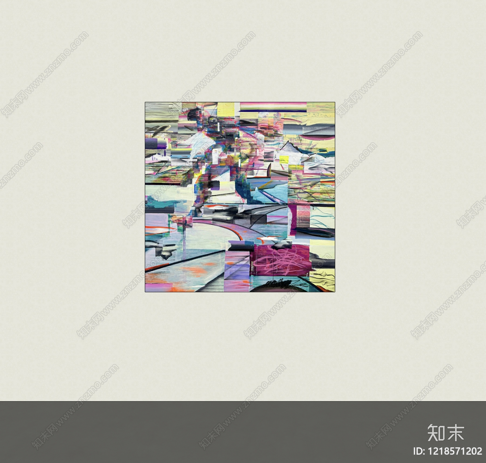 极简挂画SU模型下载【ID:1218571202】