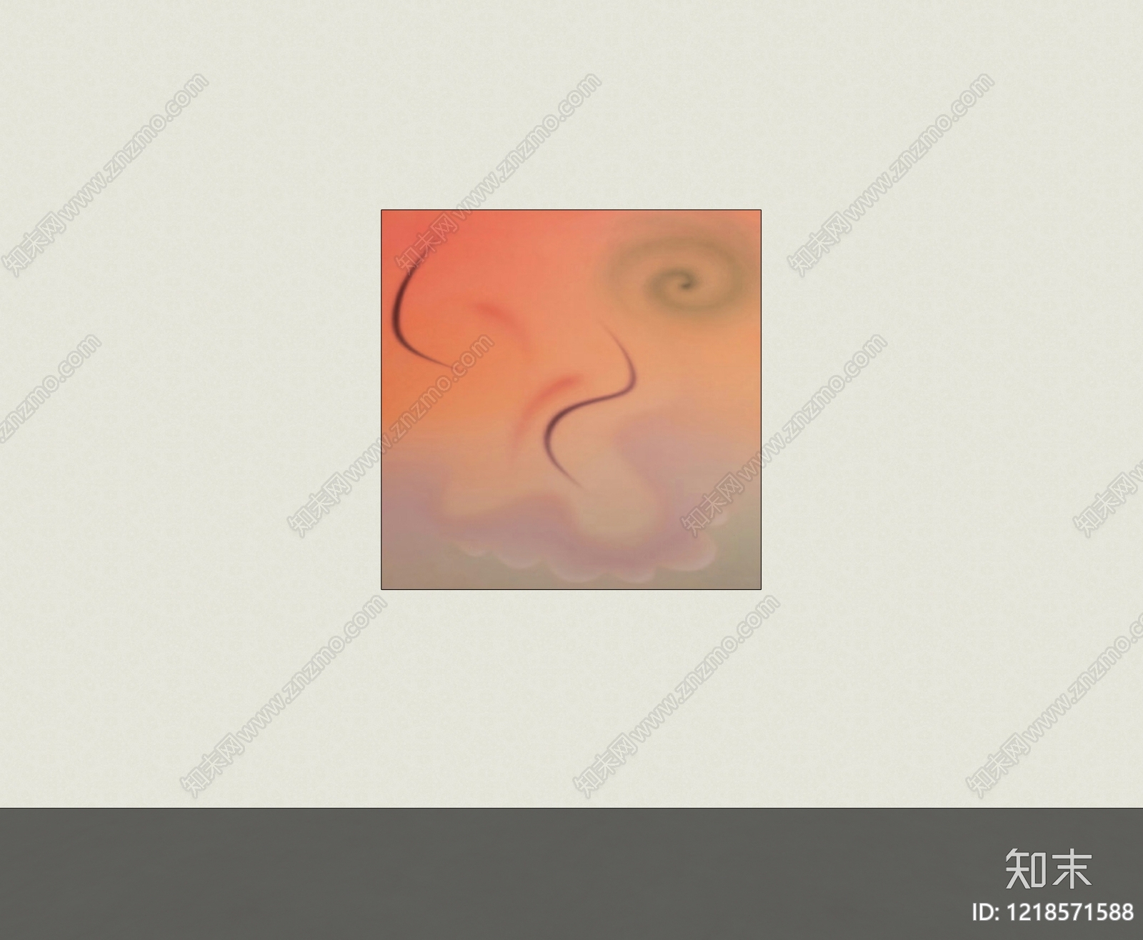 侘寂风挂画SU模型下载【ID:1218571588】