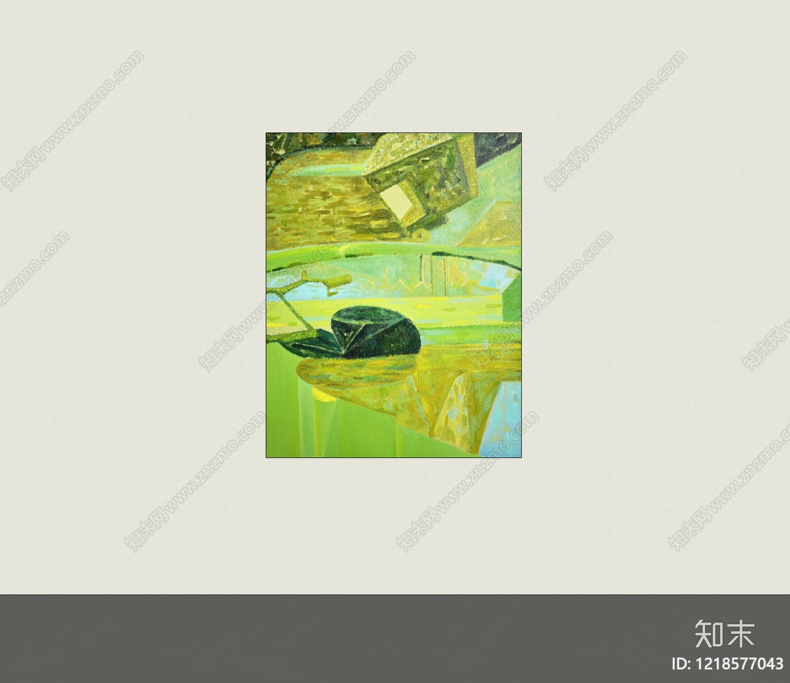 抽象表现主义挂画SU模型下载【ID:1218577043】