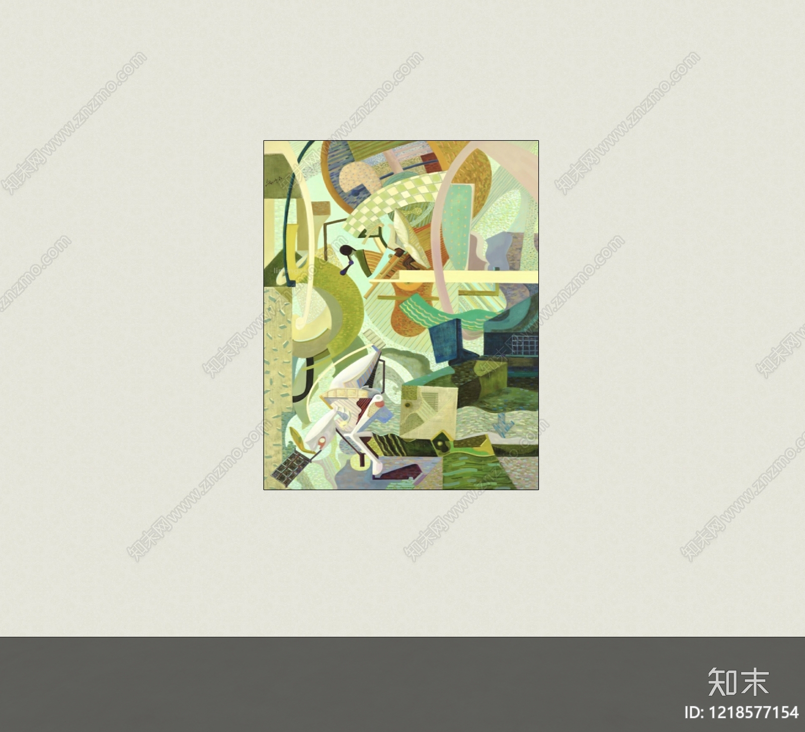 奶油风挂画SU模型下载【ID:1218577154】