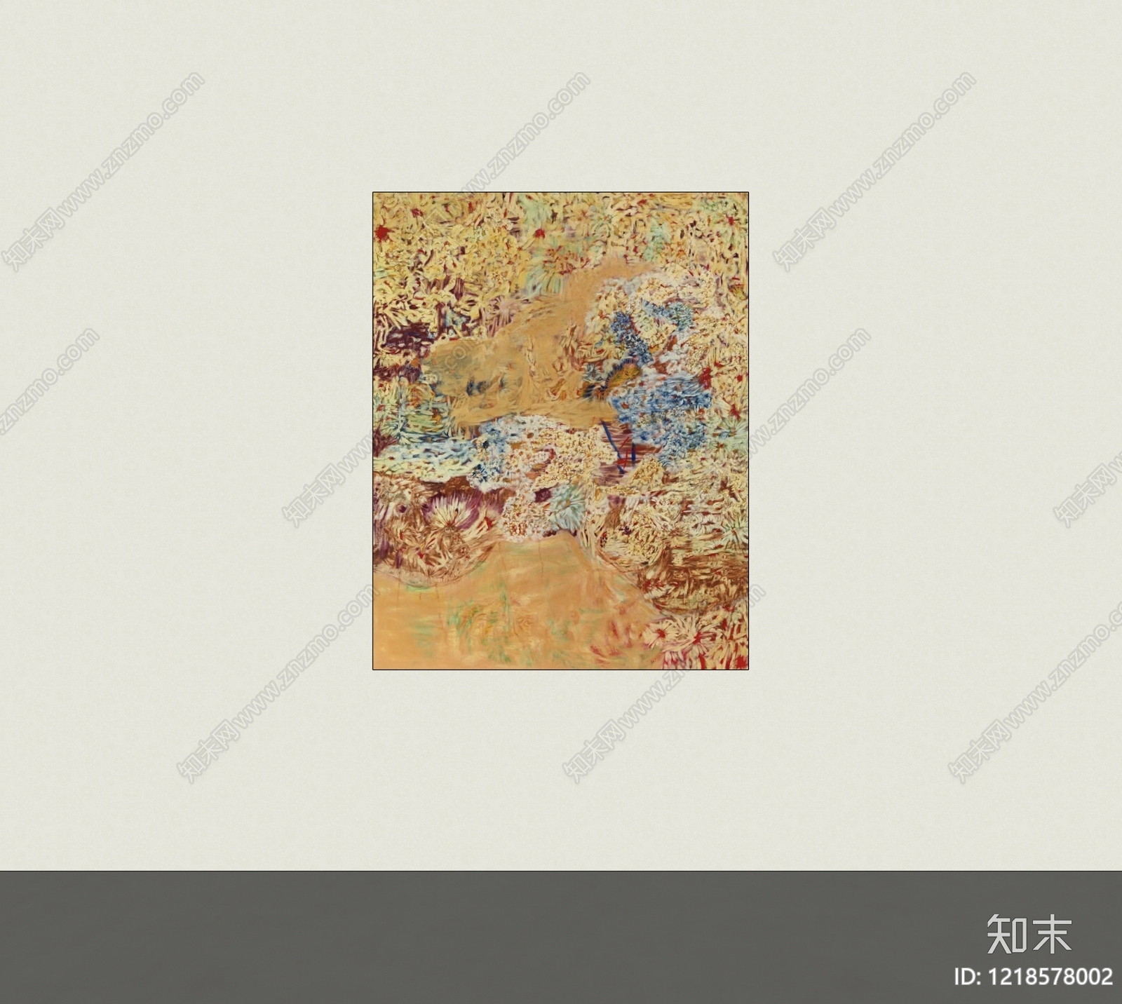 奶油风挂画SU模型下载【ID:1218578002】