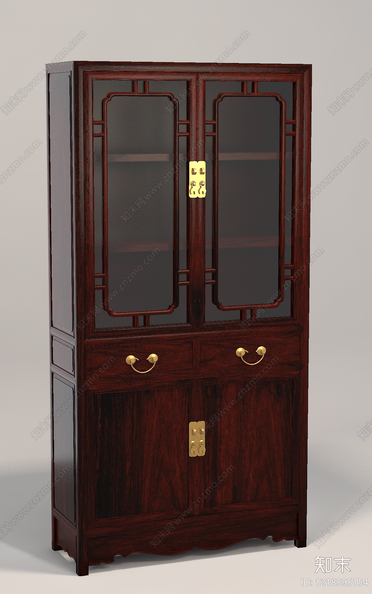 新中式书柜3D模型下载【ID:1218595154】