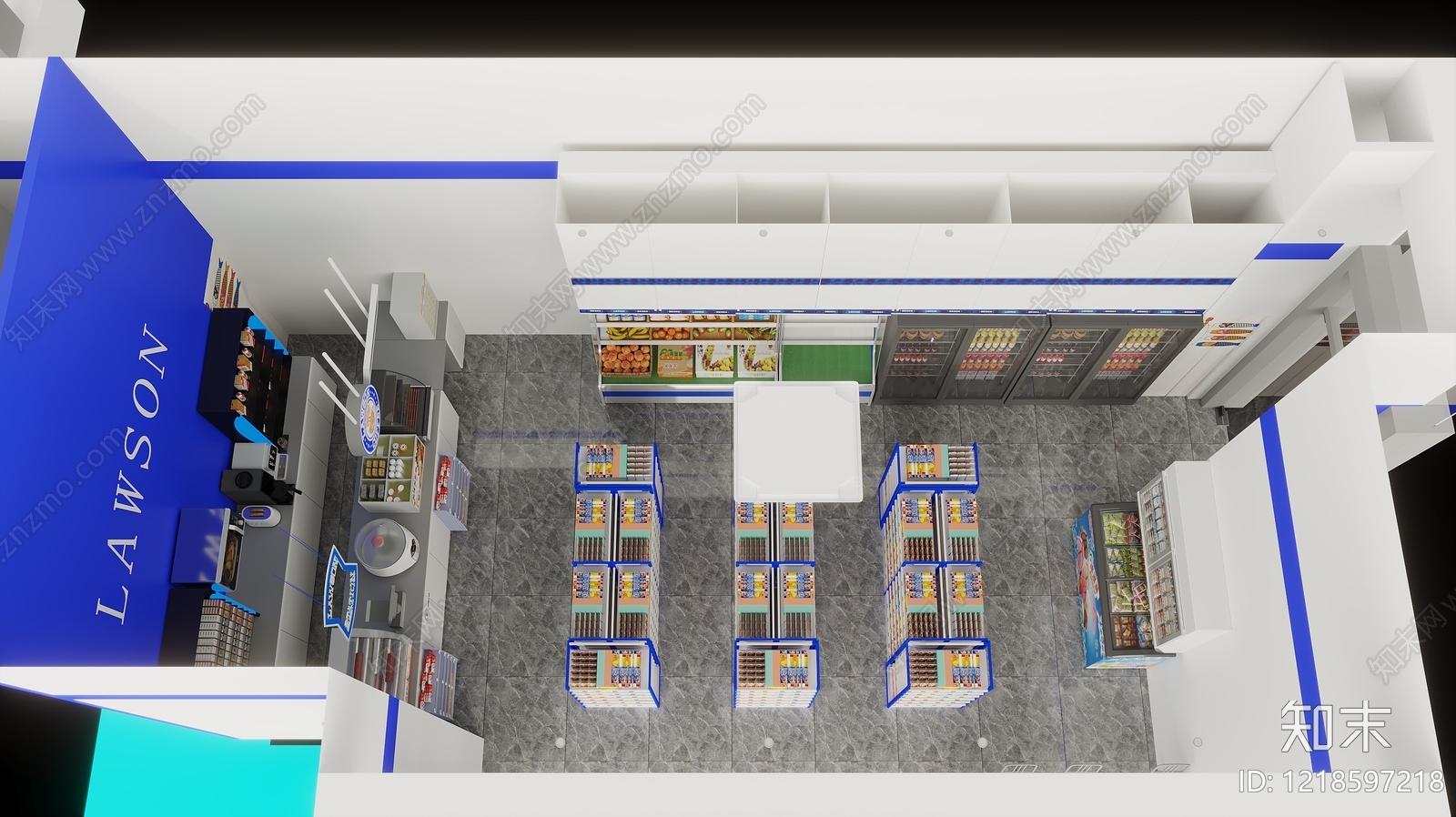 现代简约便利店3D模型下载【ID:1218597218】