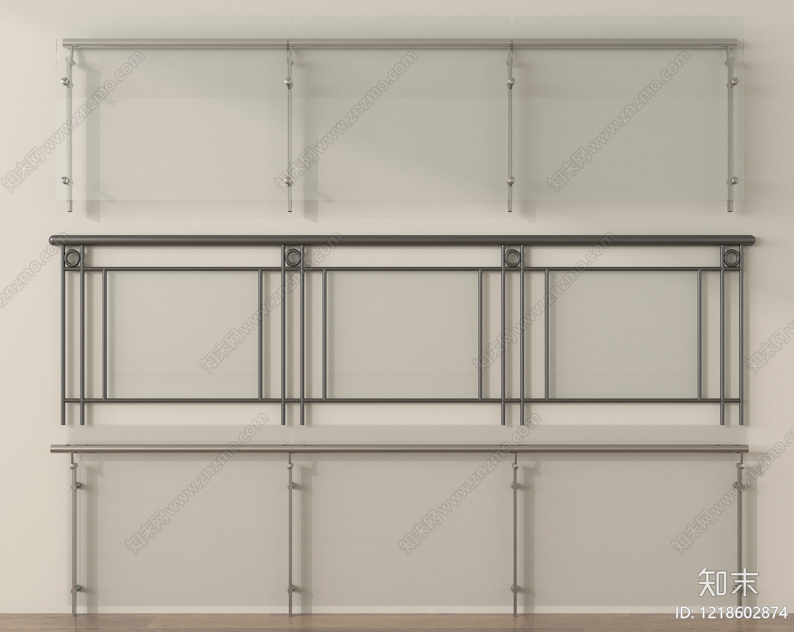 现代简约栏杆3D模型下载【ID:1218602874】