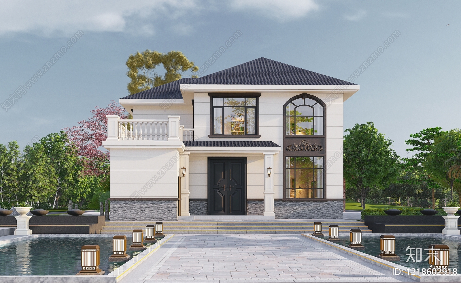 别墅建筑cad施工图下载【ID:1218602918】
