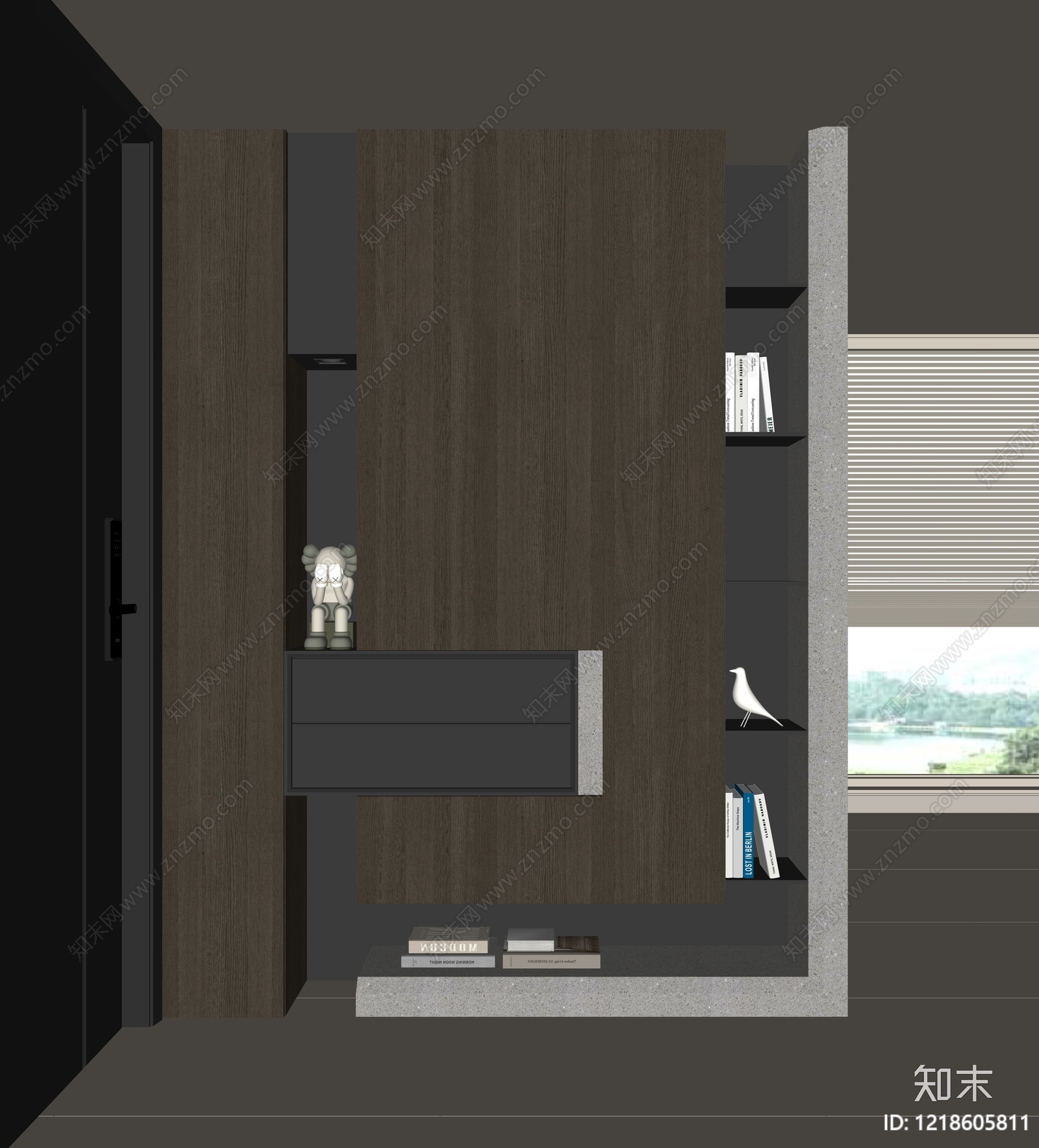 极简鞋柜SU模型下载【ID:1218605811】