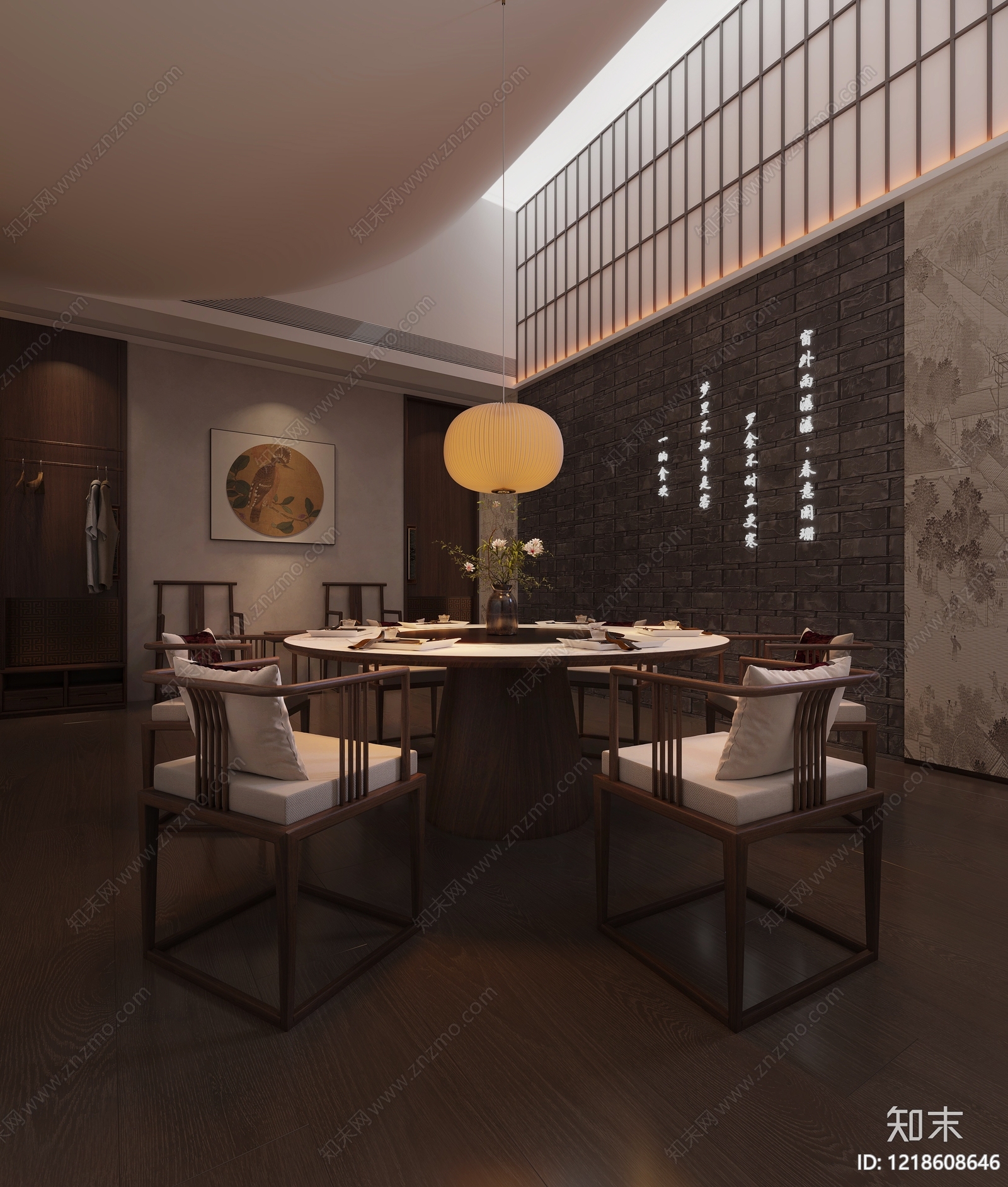 新中式包厢3D模型下载【ID:1218608646】