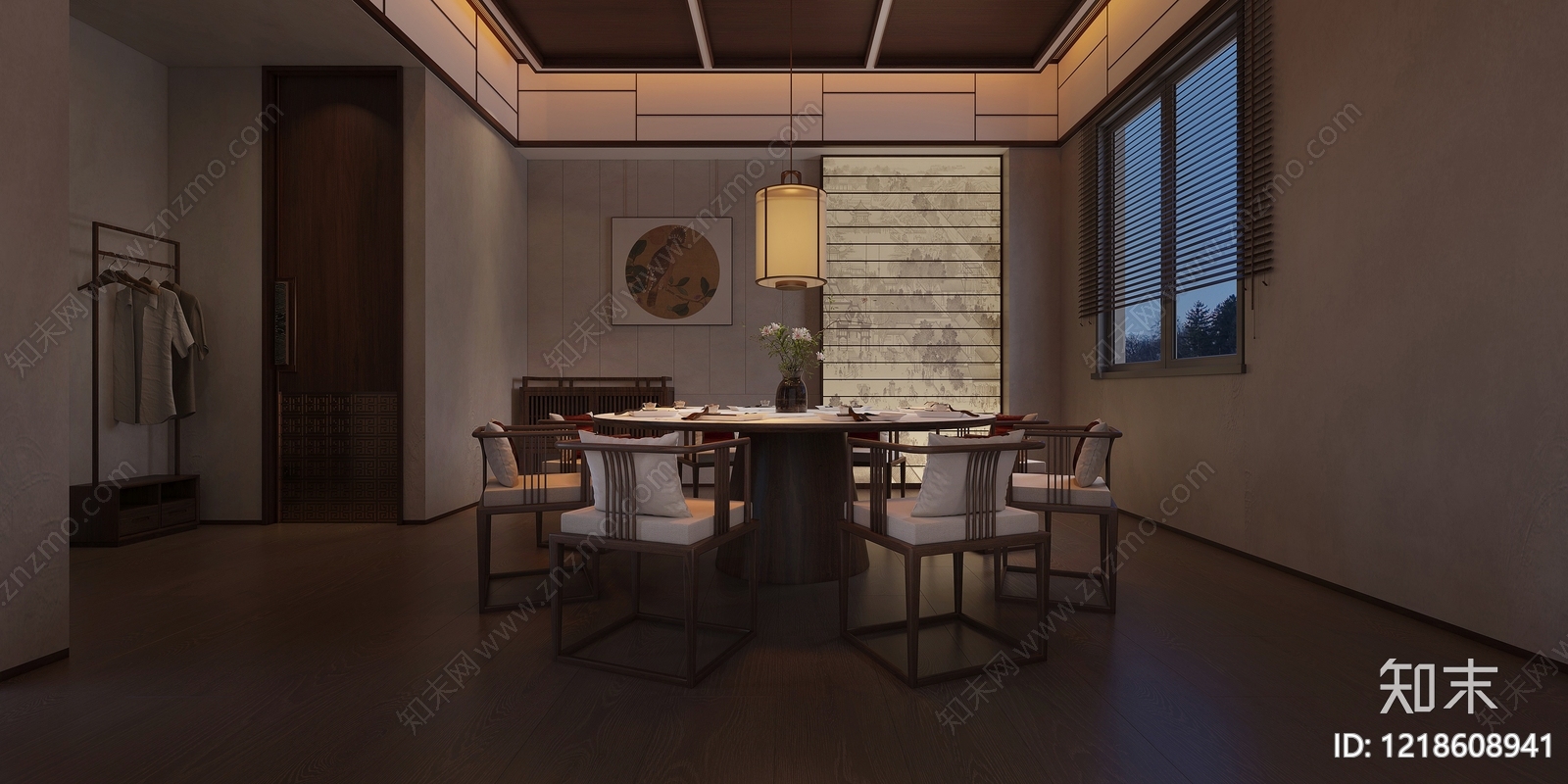 新中式包厢3D模型下载【ID:1218608941】