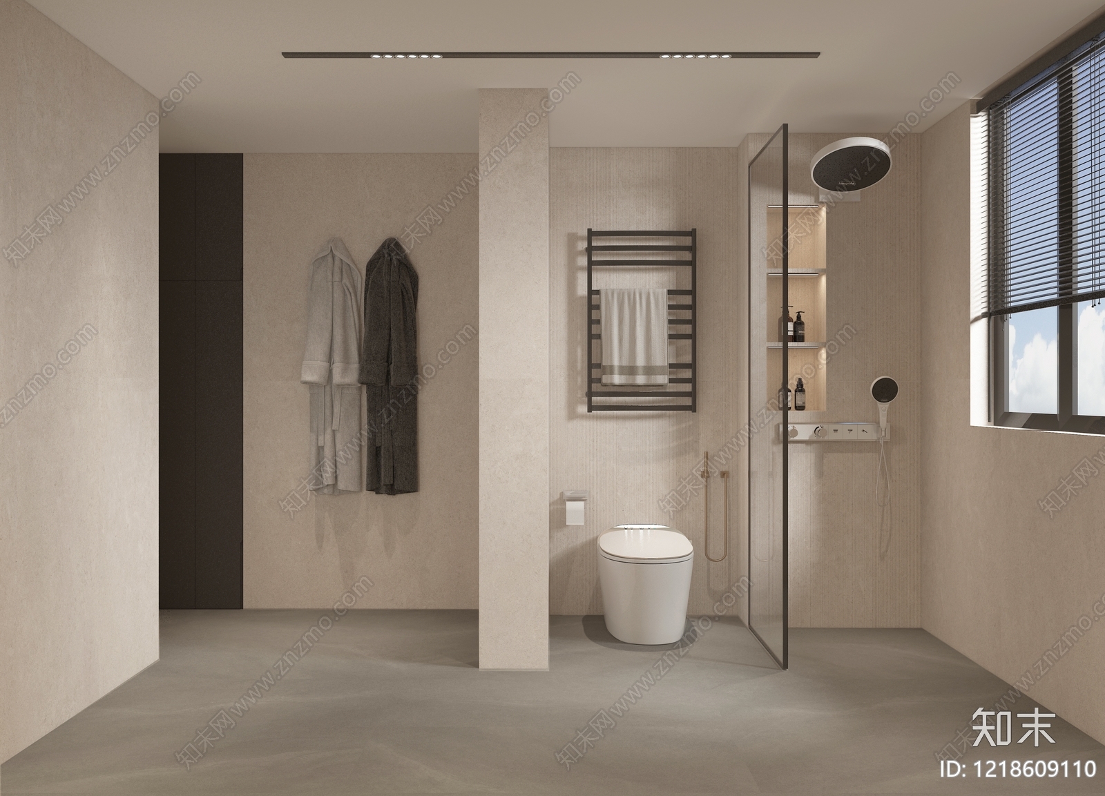 现代简约卫生间3D模型下载【ID:1218609110】