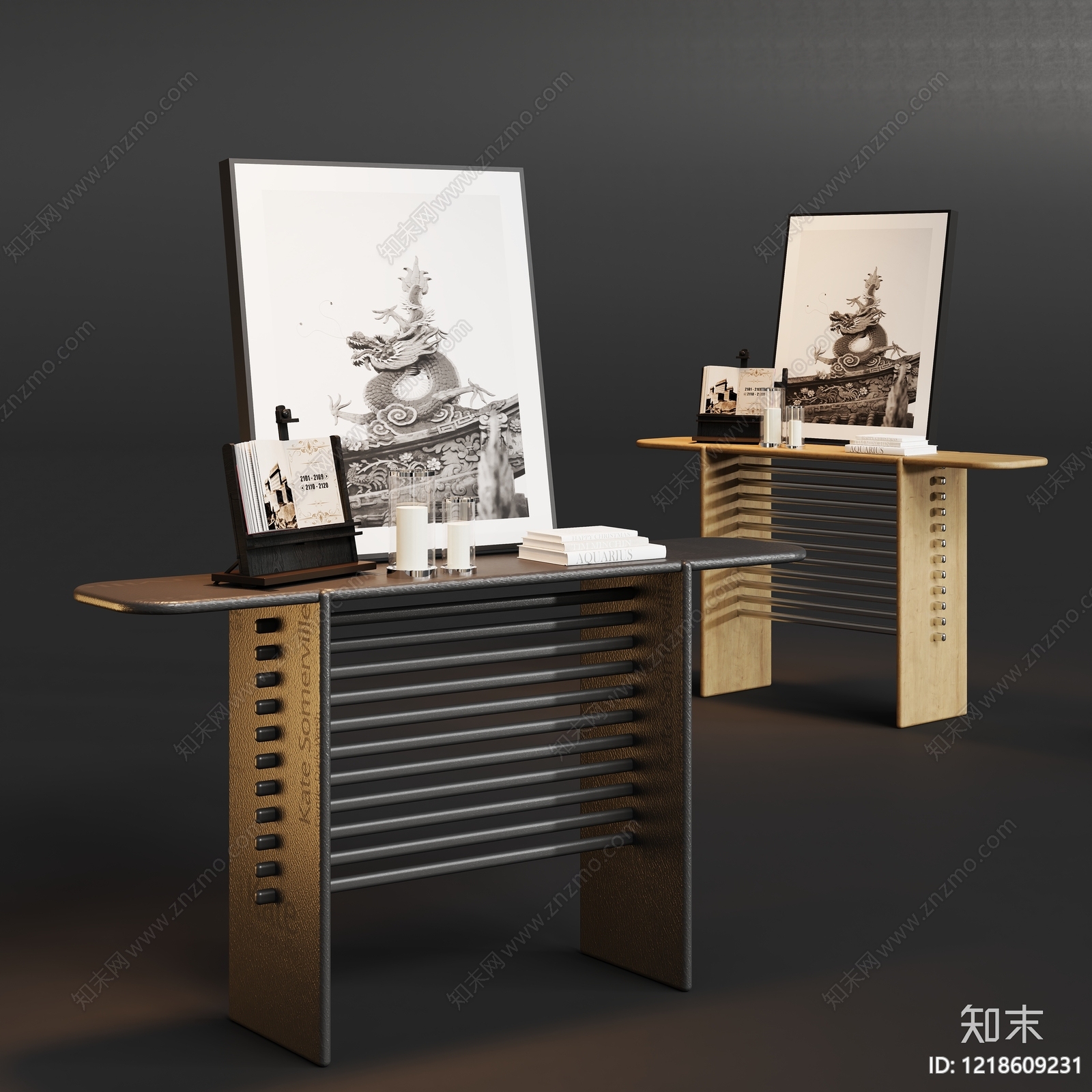 新中式条案3D模型下载【ID:1218609231】