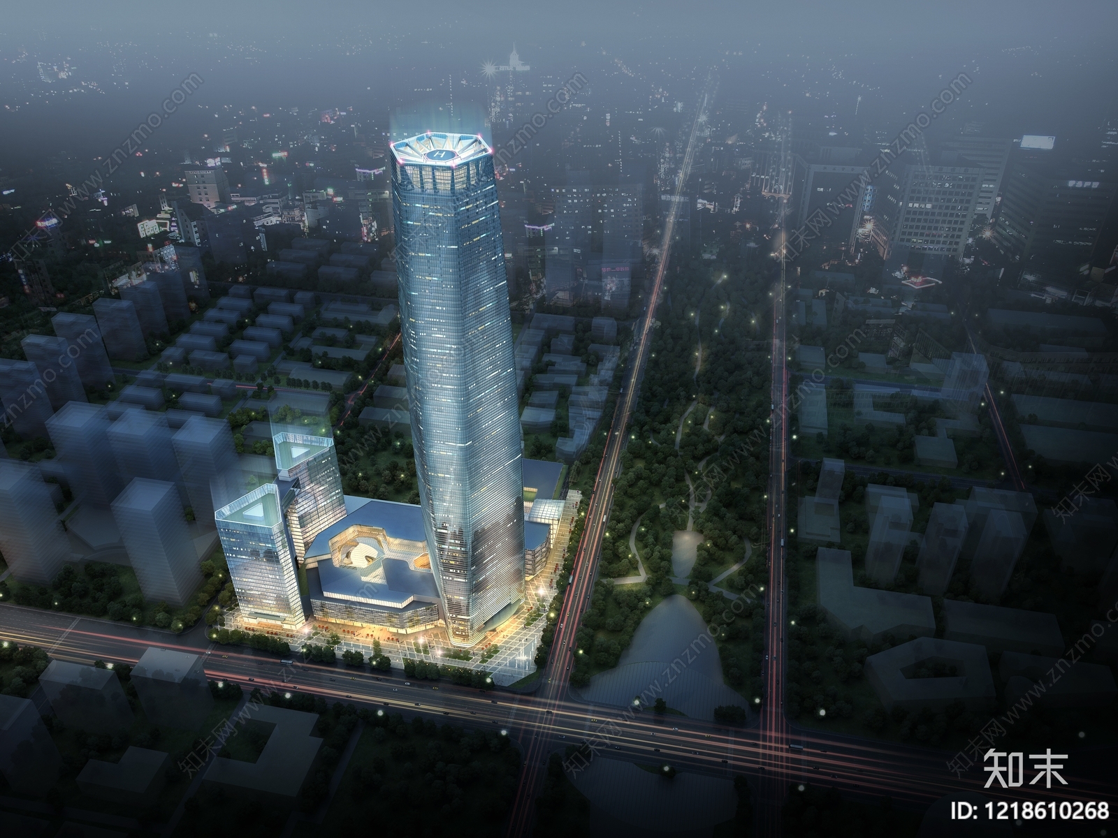 现代主义商业综合体3D模型下载【ID:1218610268】