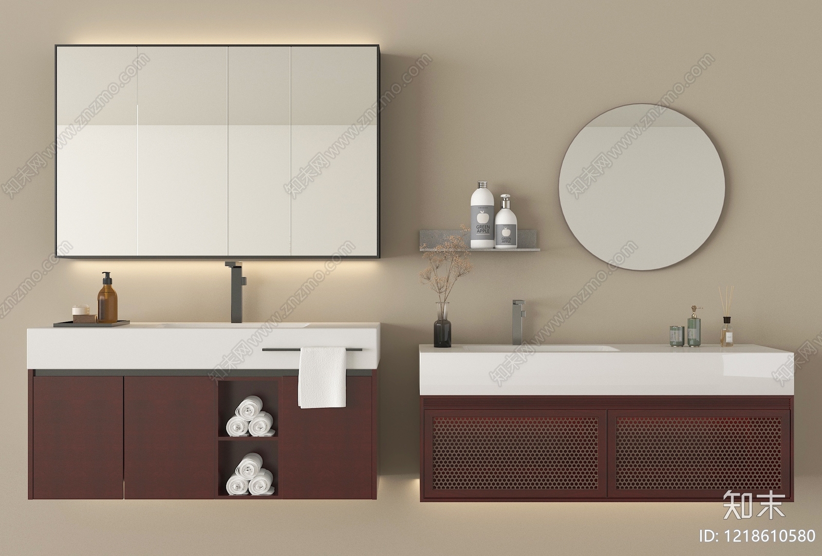 现代简约卫生间3D模型下载【ID:1218610580】