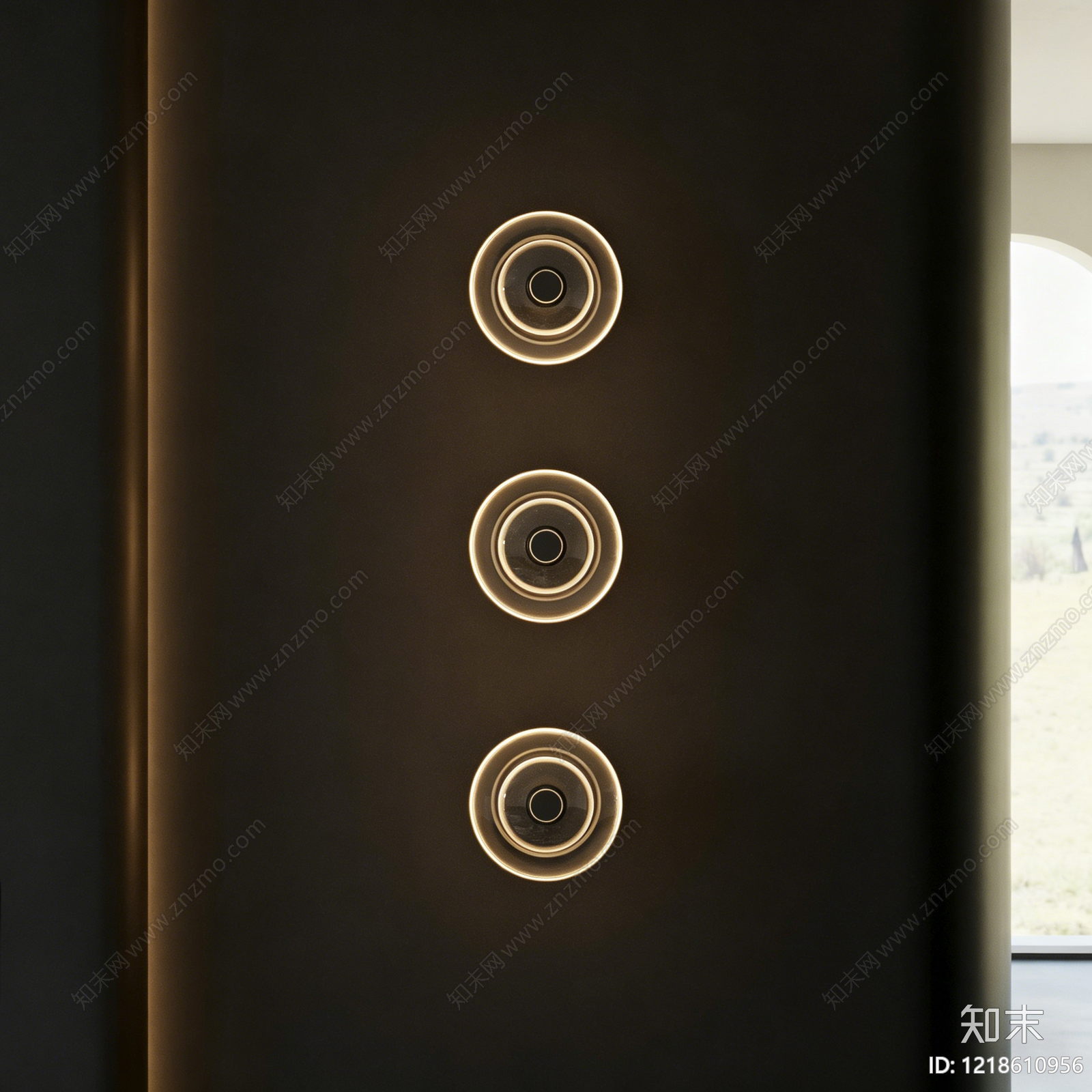极简壁灯3D模型下载【ID:1218610956】