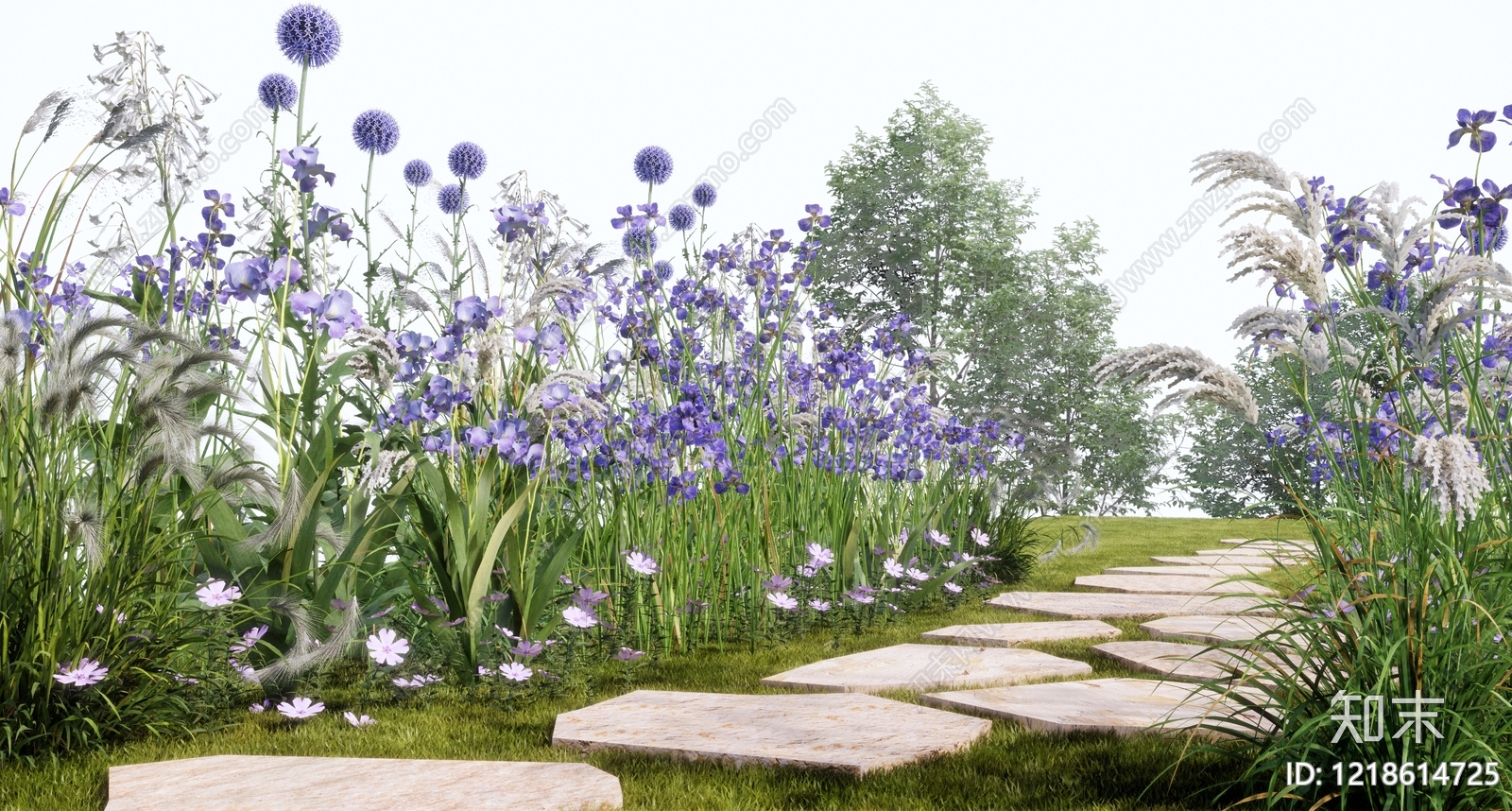 自然野趣风花境SU模型下载【ID:1218614725】