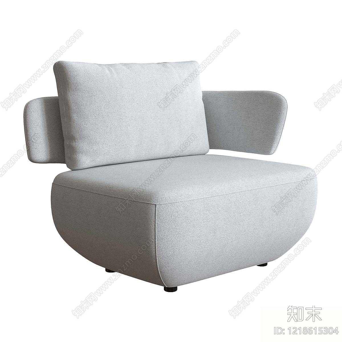 现代简约单人沙发3D模型下载【ID:1218615304】