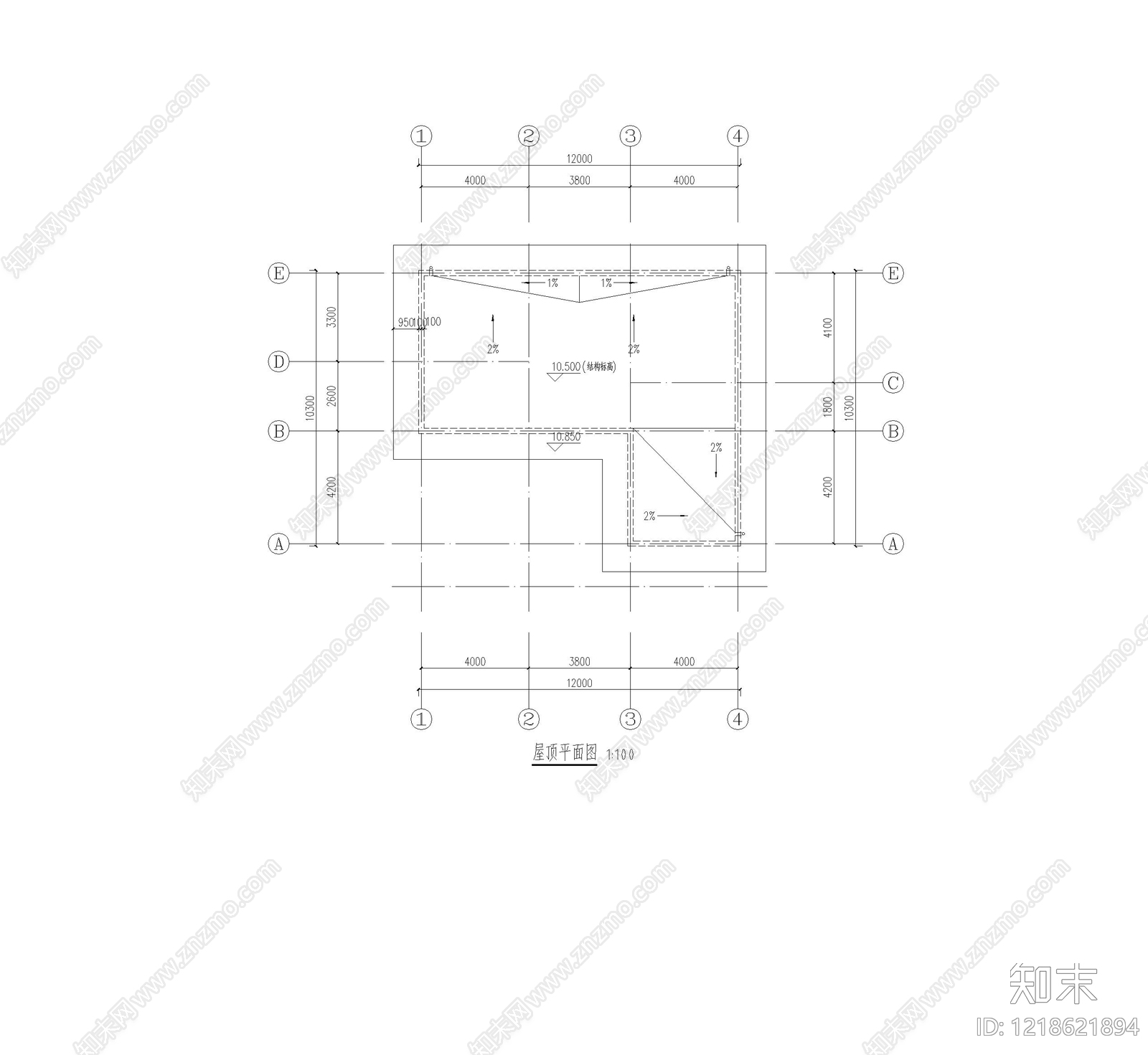 别墅建筑cad施工图下载【ID:1218621894】