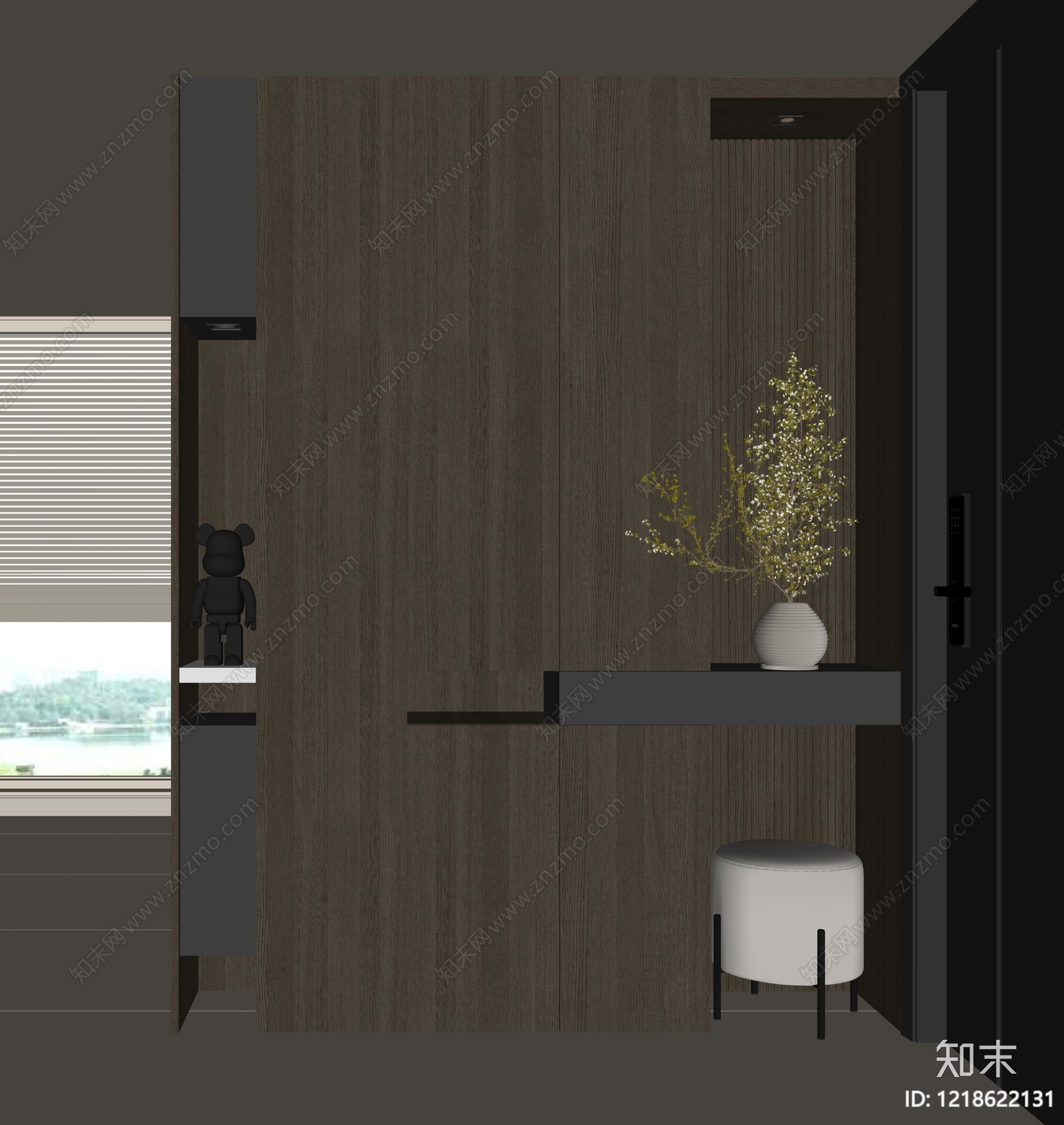 现代简约鞋柜SU模型下载【ID:1218622131】