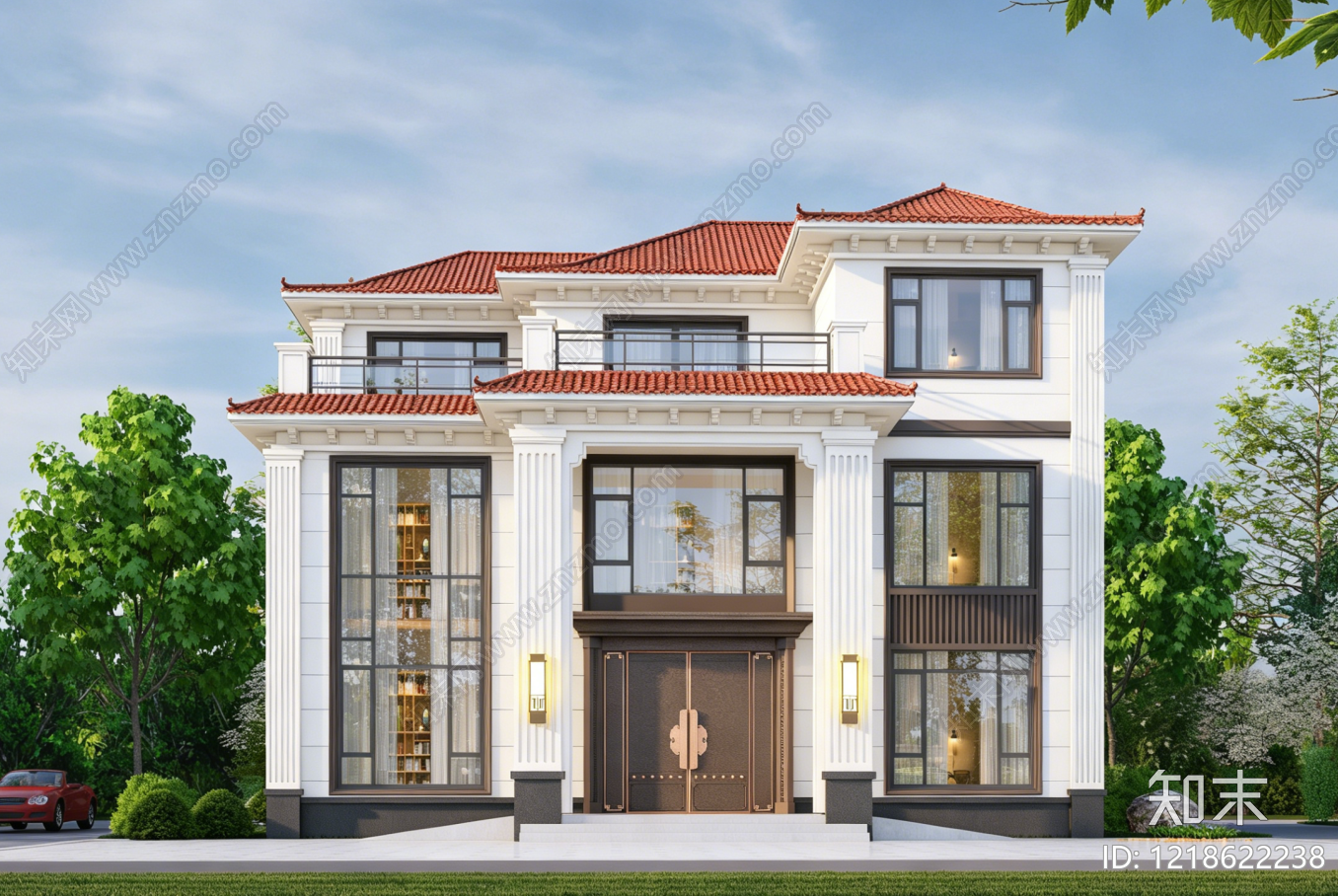 别墅建筑cad施工图下载【ID:1218622238】