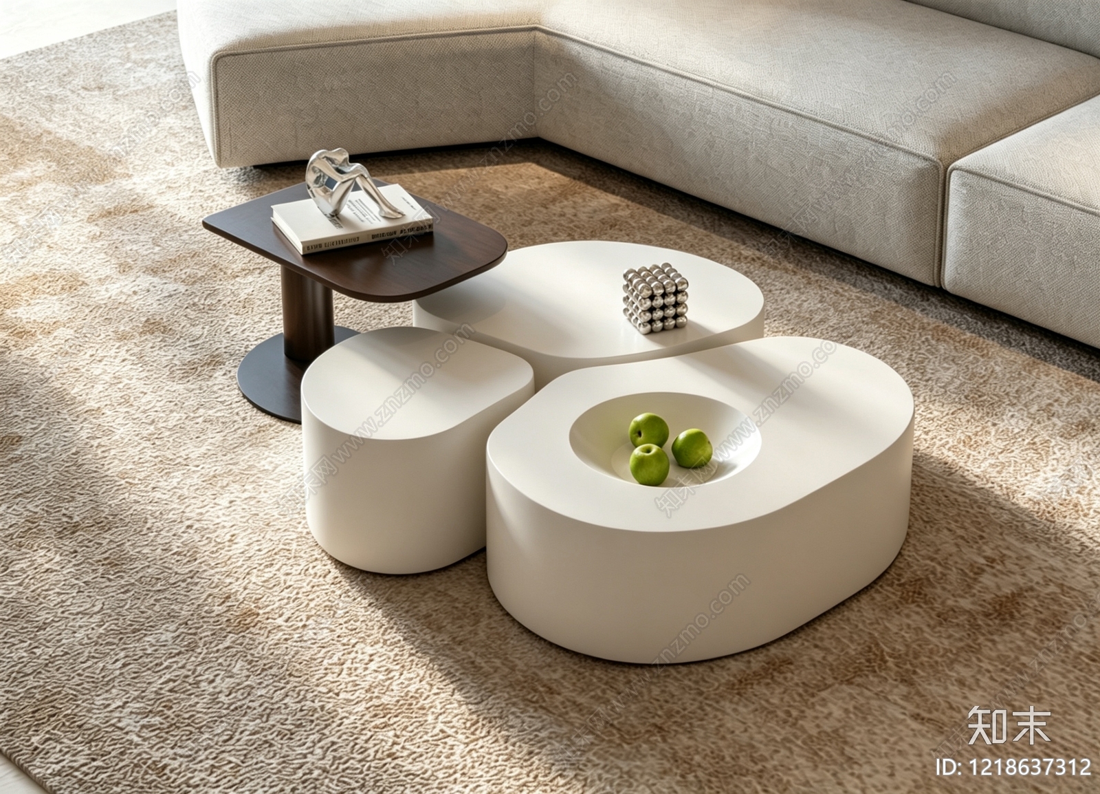 现代简约茶几3D模型下载【ID:1218637312】