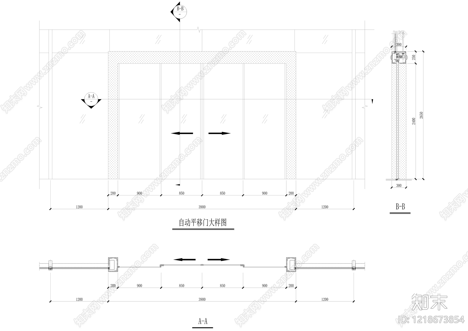 玻璃门节点cad施工图下载【ID:1218673854】