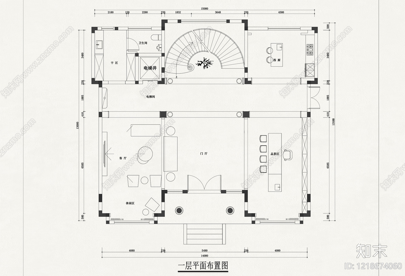 现代欧式四层别墅自建房cad施工图下载【ID:1218674060】