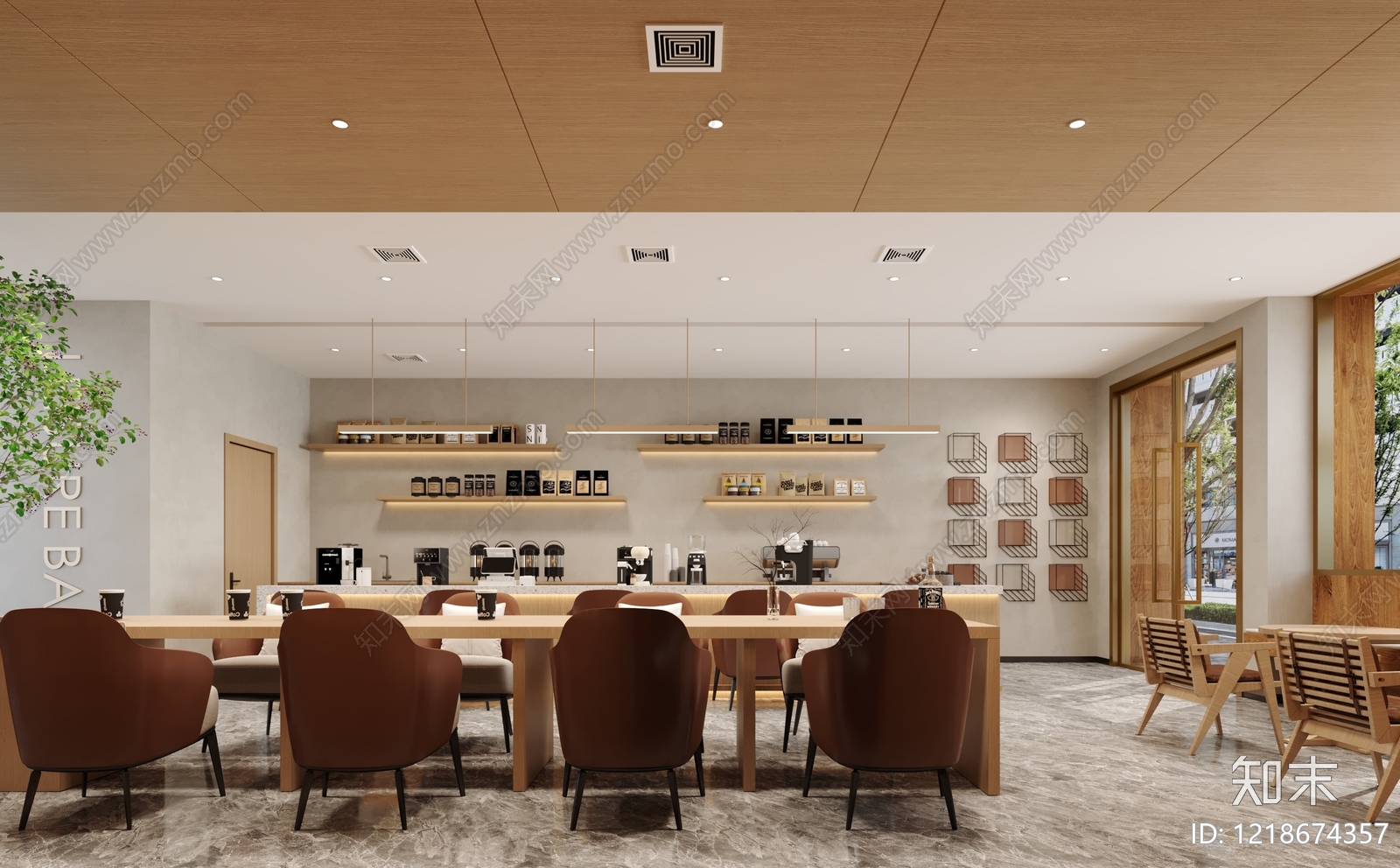 原木风甜品面包店3D模型下载【ID:1218674357】